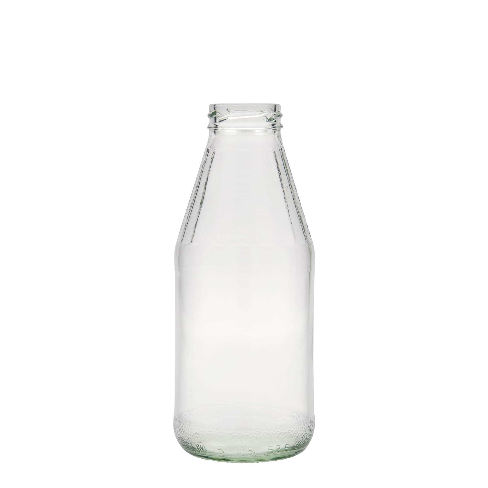 Universele fles met brede hals, 500 ml, glas, monding: twist-off (TO 43) Universele fles met brede hals, 500 ml, glas, monding: twist-off (TO 43)