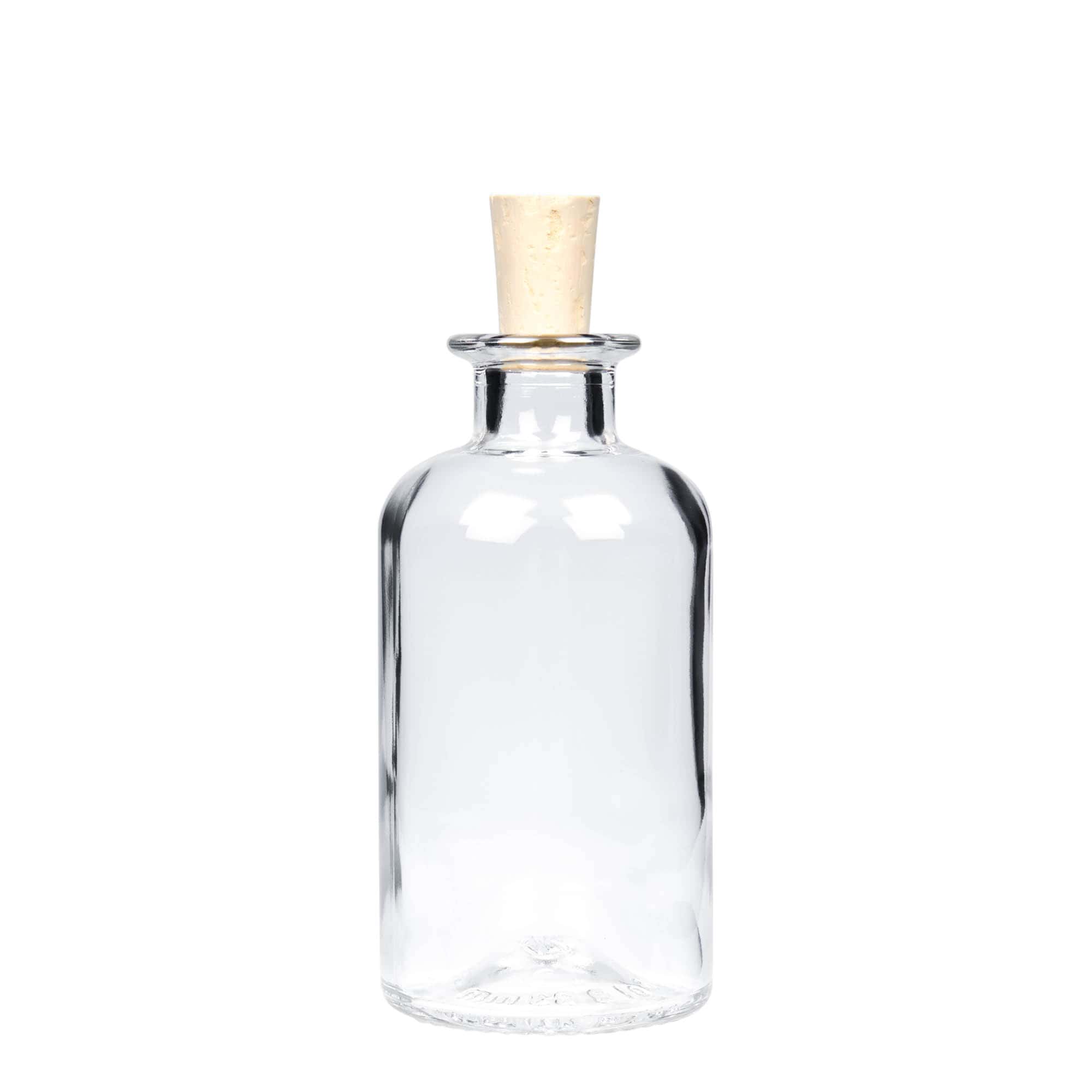 Bouteille en verre apothicaire 250 ml, bouchage: bouchon