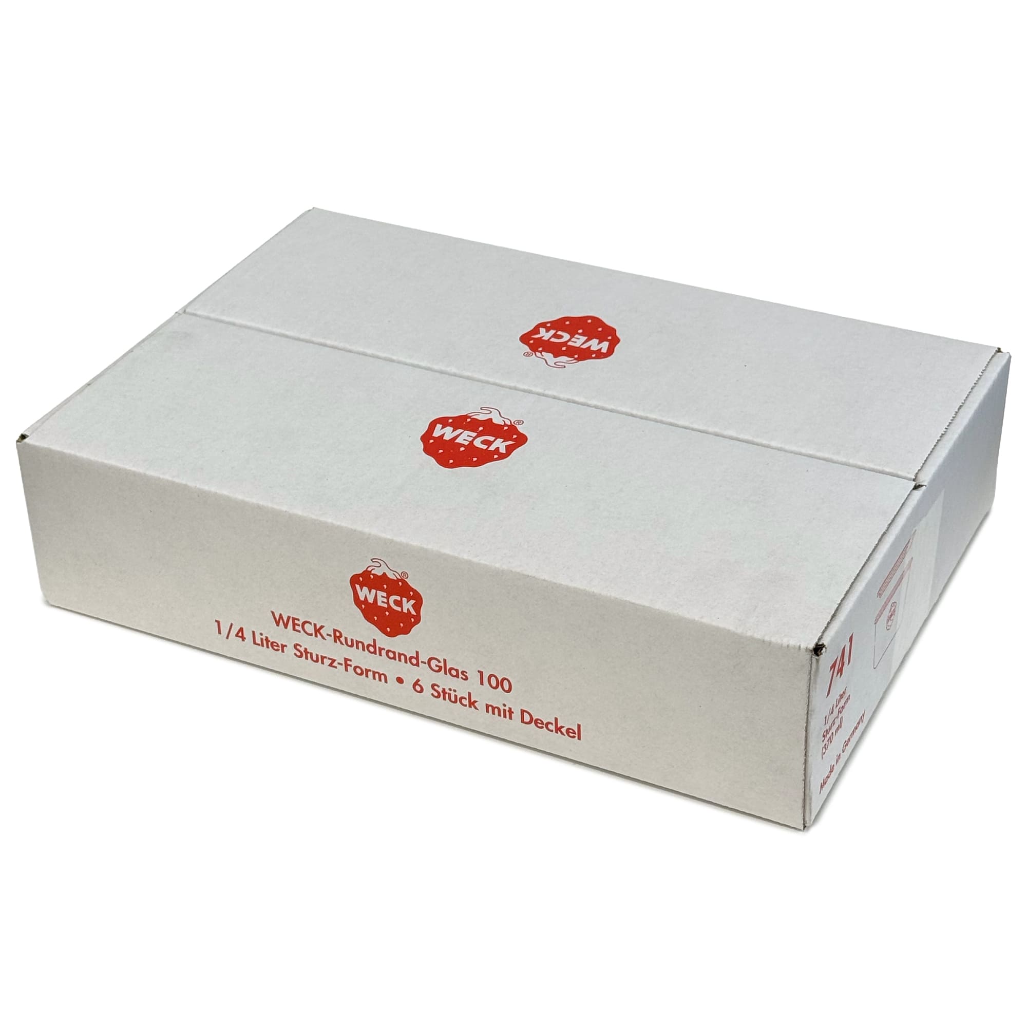 6x 370 ml WECK-stortglas met glazen deksel RR 100