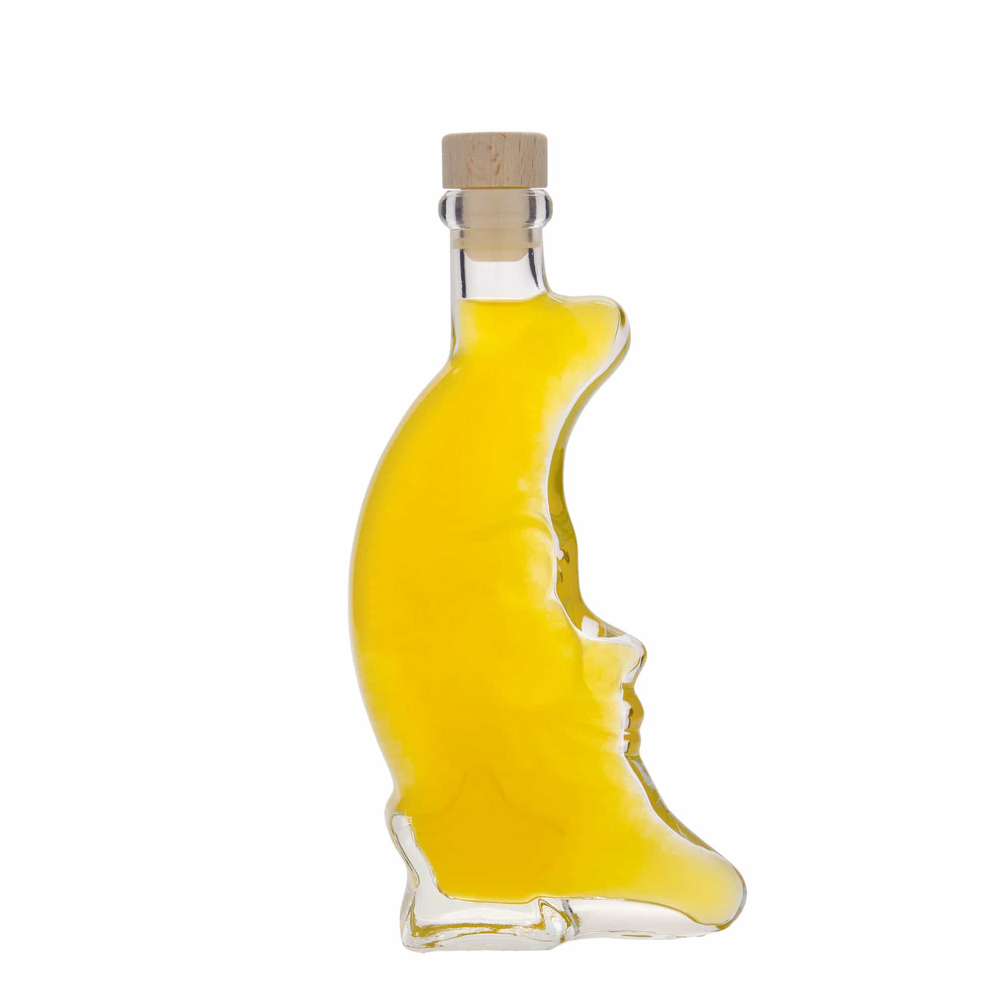Glazen fles 'Maan', 200 ml, monding: kurk