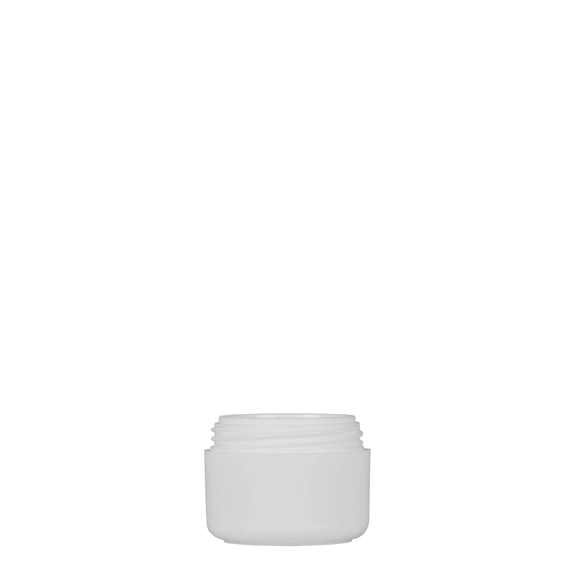 Boîte en plastique 5 ml 'Bianca', PP, blanche, bouchage: Bougage à vis
