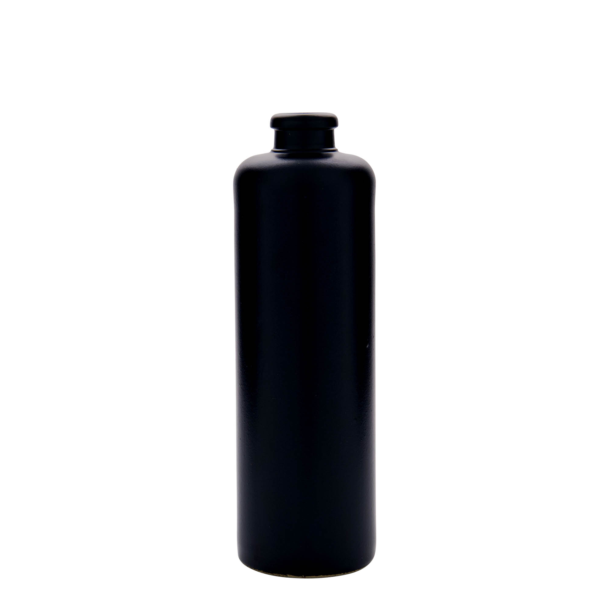 Keramische kruik, 500 ml, steengoed, zwart, monding: kurk