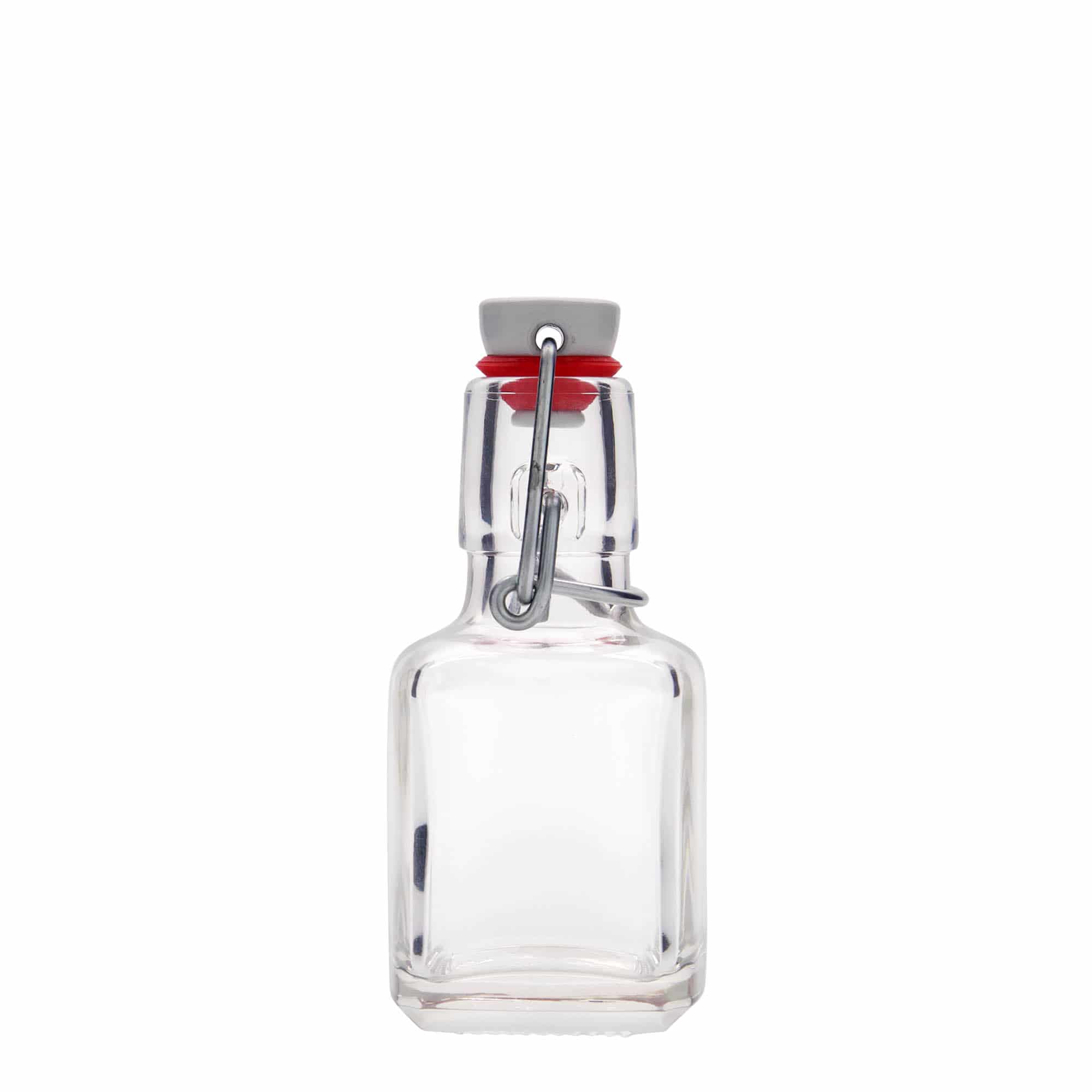 Bouteille en verre 100 ml 'Kubica', carrée, bouchage: bouchon mécanique