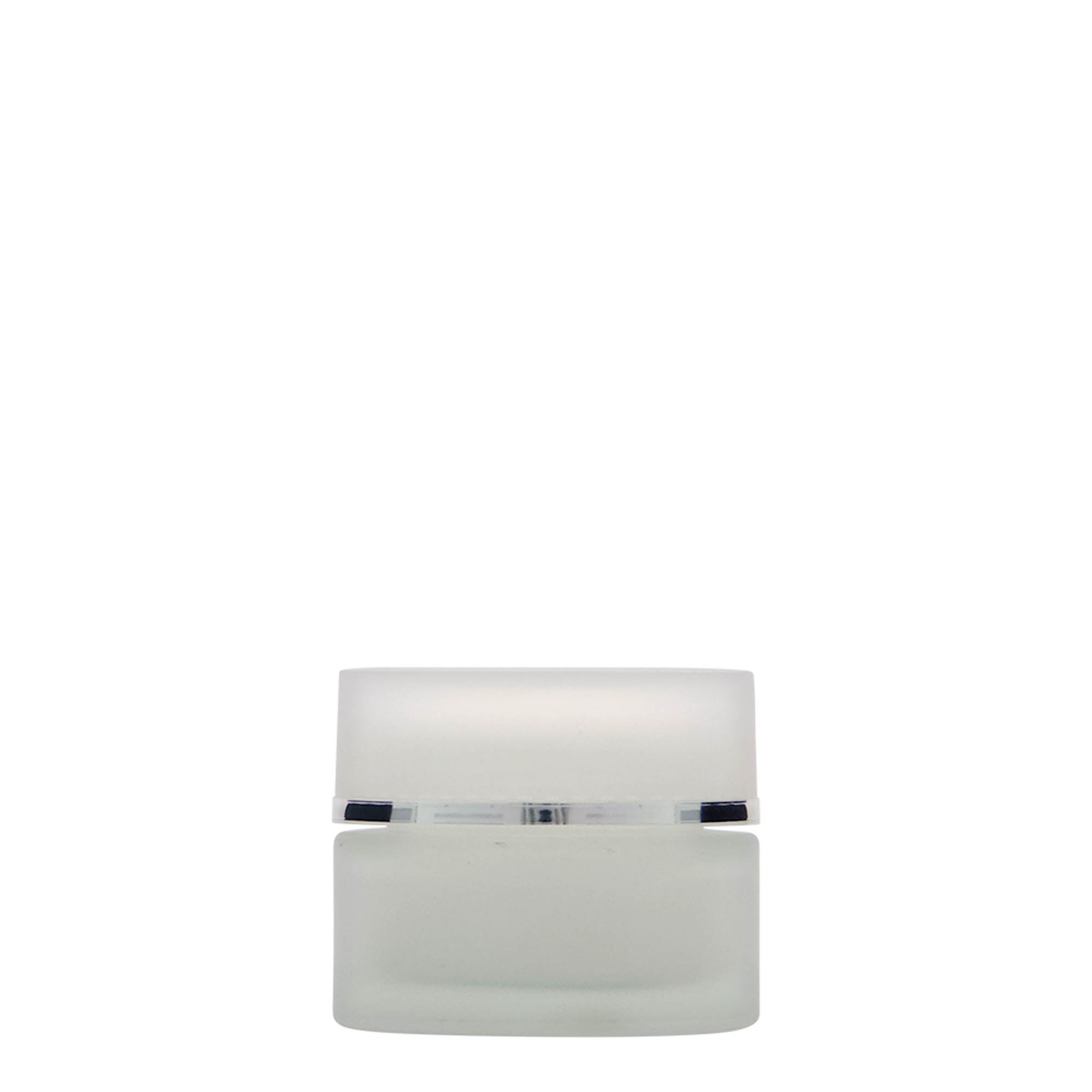 Pot 30 ml 'Platin Edition', verre, glacé, bouchage: Bougage à vis Pot 30 ml 'Platin Edition', verre, glacé, bouchage: Bougage à vis