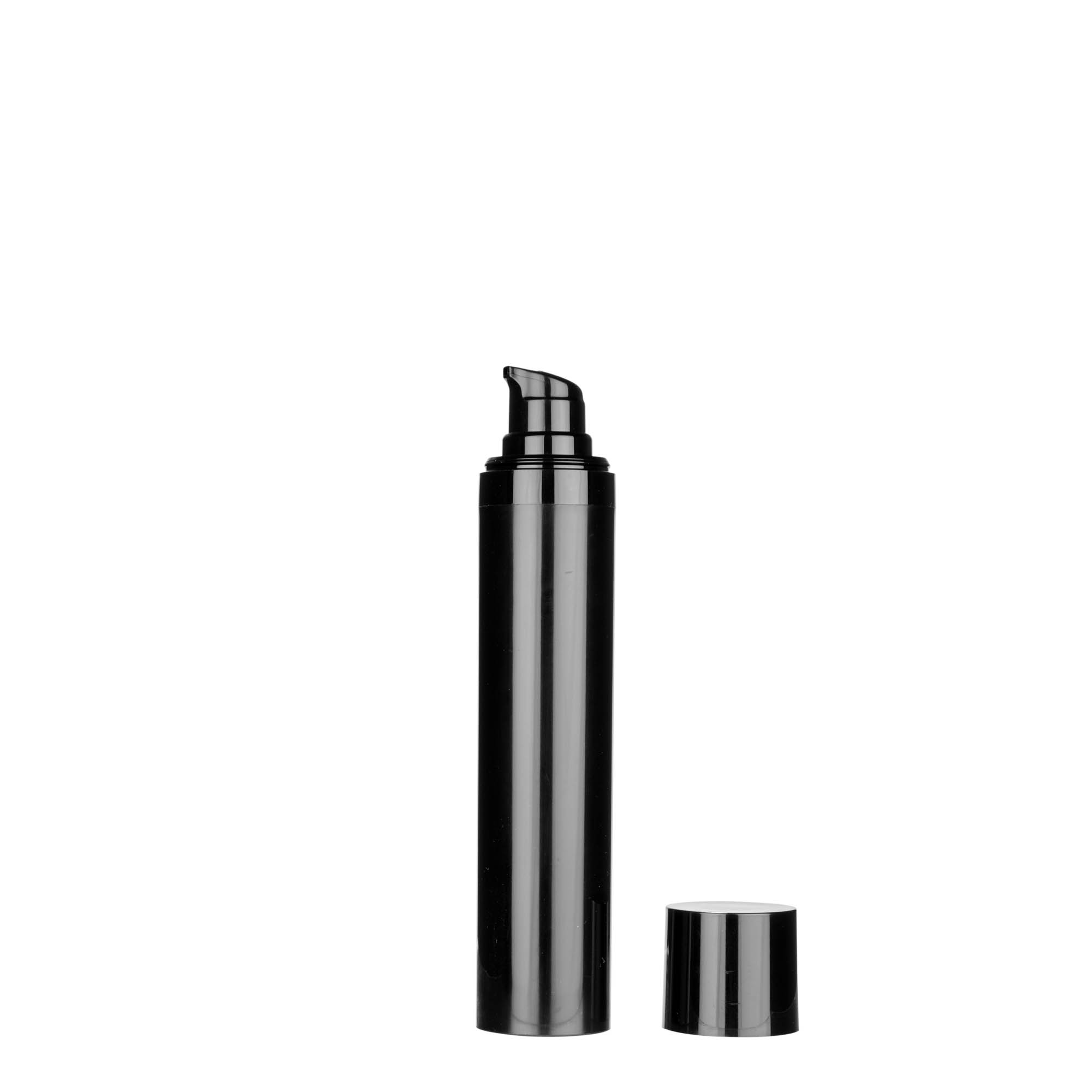 Flacon airless 50 ml 'Micro', plastique PP, noir Flacon airless 50 ml 'Micro', plastique PP, noir