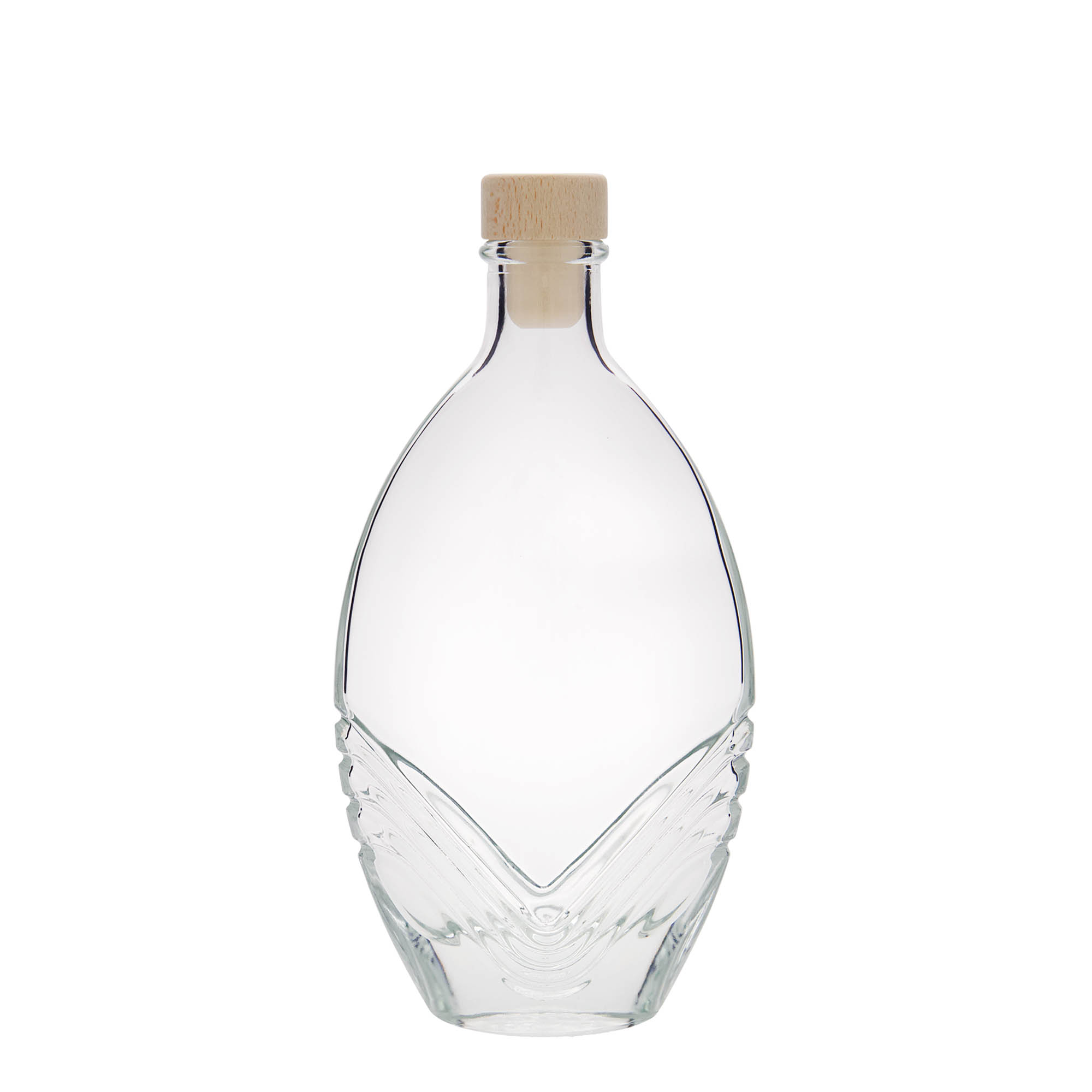 Bouteille en verre 200 ml 'Florence', ovale, bouchage: bouchon