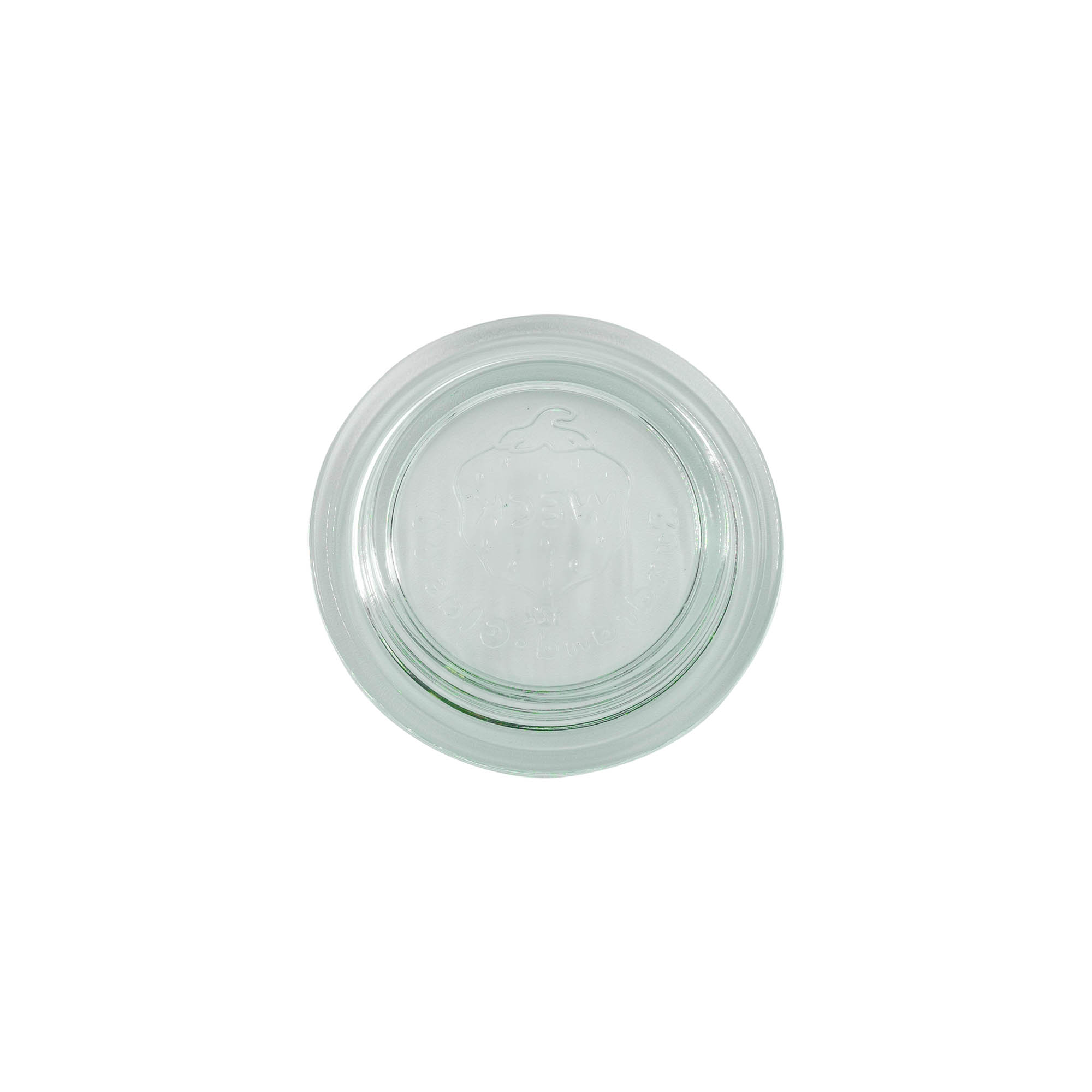 Couvercle en verre WECK aux bords arrondis, pour bouchage: RR60 Couvercle en verre WECK aux bords arrondis, pour bouchage: RR60