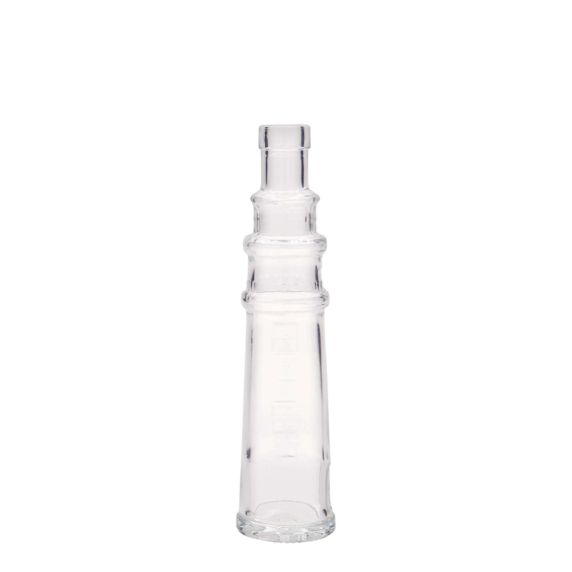 Glazen fles 'Vuurtoren', 100 ml, monding: kurk Glazen fles 'Vuurtoren', 100 ml, monding: kurk