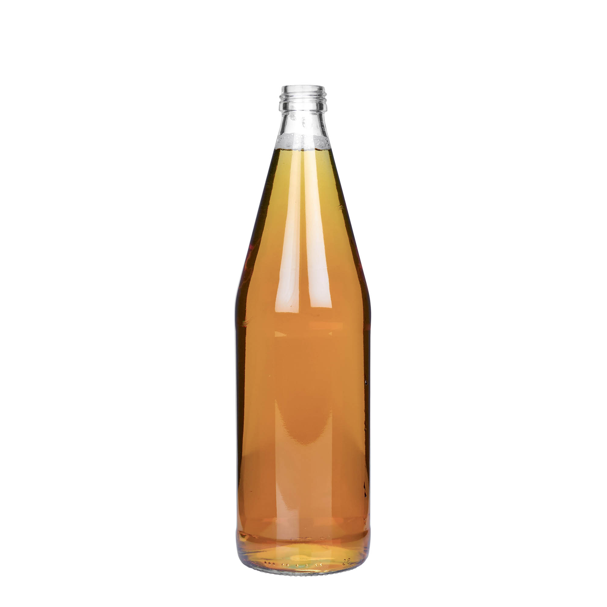Bouteille universelle en forme de carotte 750 ml, verre, bouchage: PP 28 Bouteille universelle en forme de carotte 750 ml, verre, bouchage: PP 28