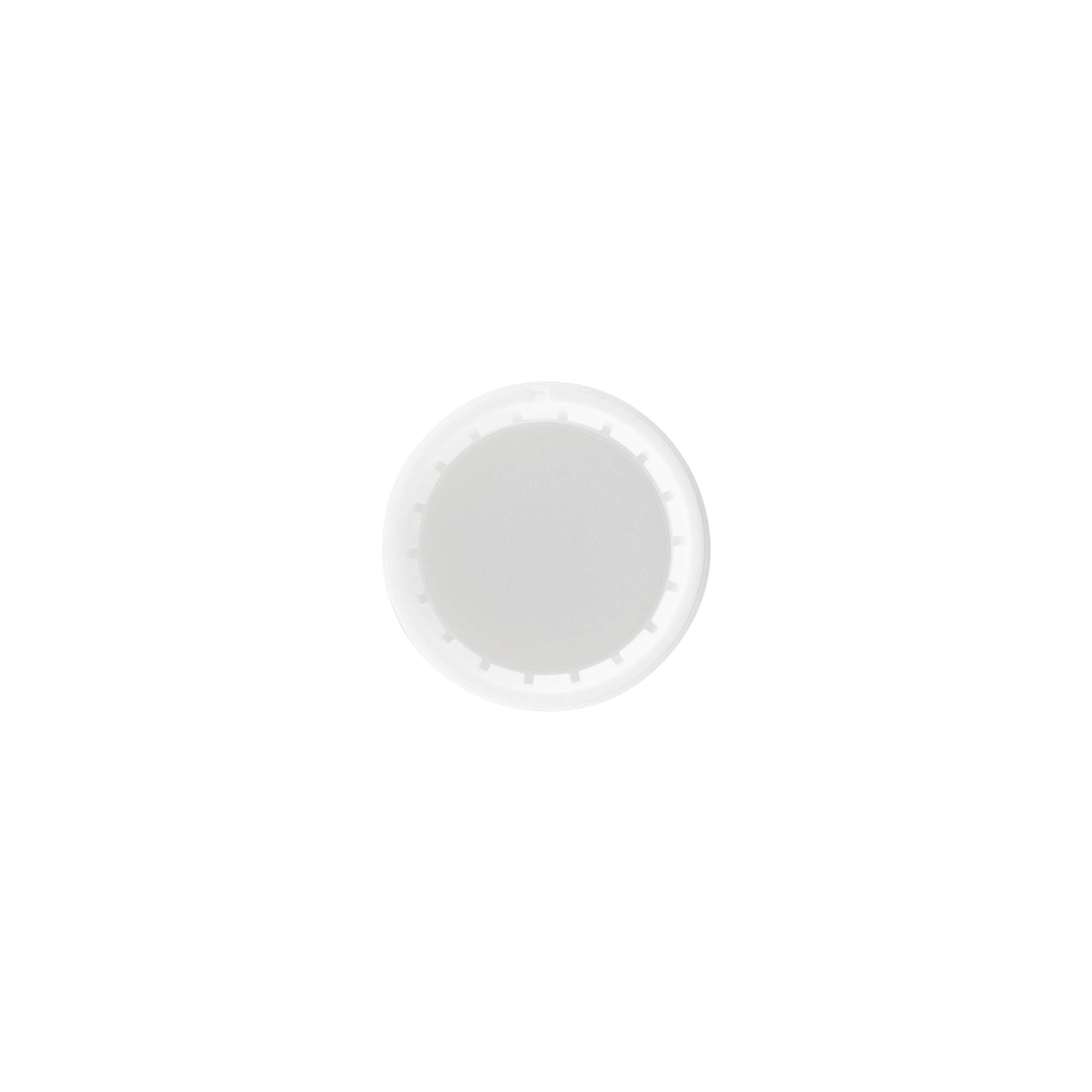 Bouchon à vis, plastique PP, blanc, pour ouverture : PP 28