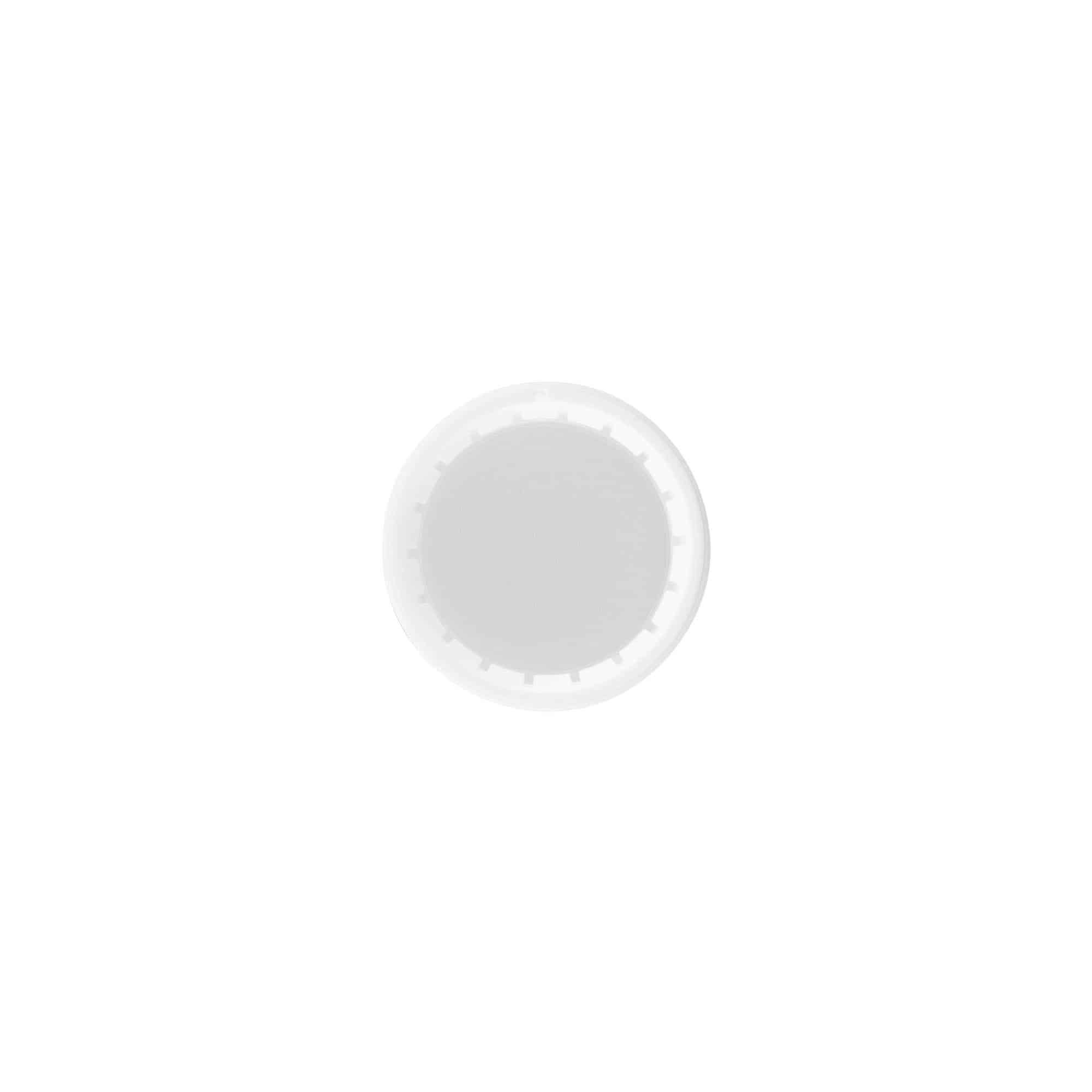Bouchon à vis, plastique PP, blanc, pour ouverture : PP 28
