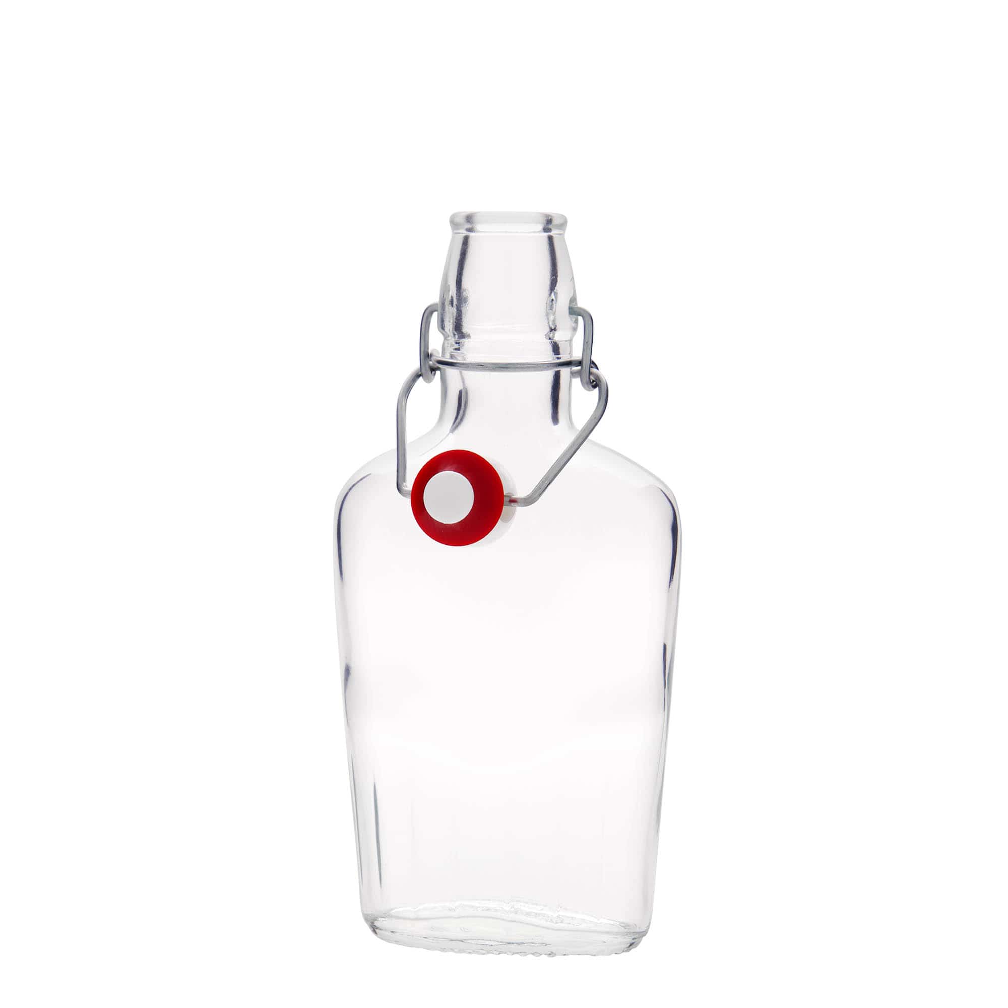 Bouteille en verre 250 ml 'Fiaschetta', ovale, bouchage: bouchon mécanique Bouteille en verre 250 ml 'Fiaschetta', ovale, bouchage: bouchon mécanique