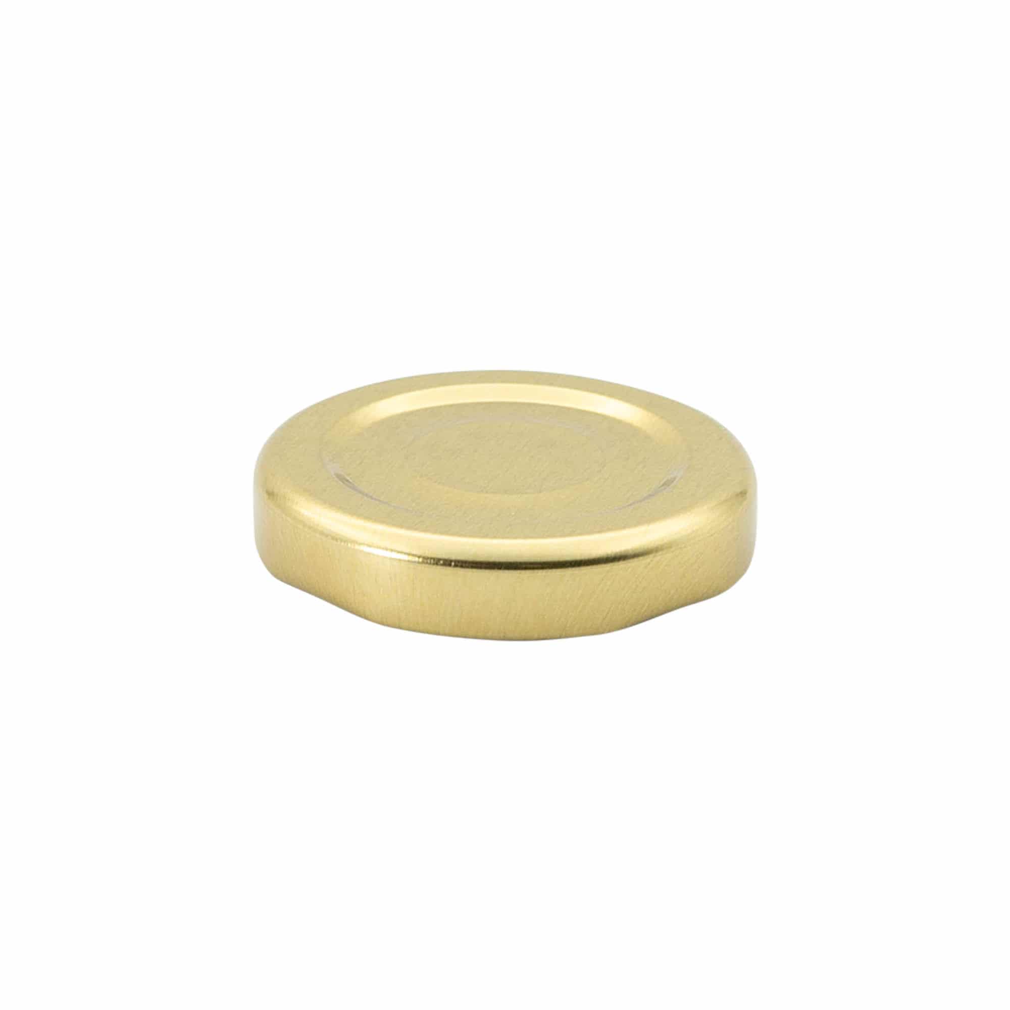 Couvercle Twist-Off, fer blanc, stérilisable, doré, pour bouchage: TO 43