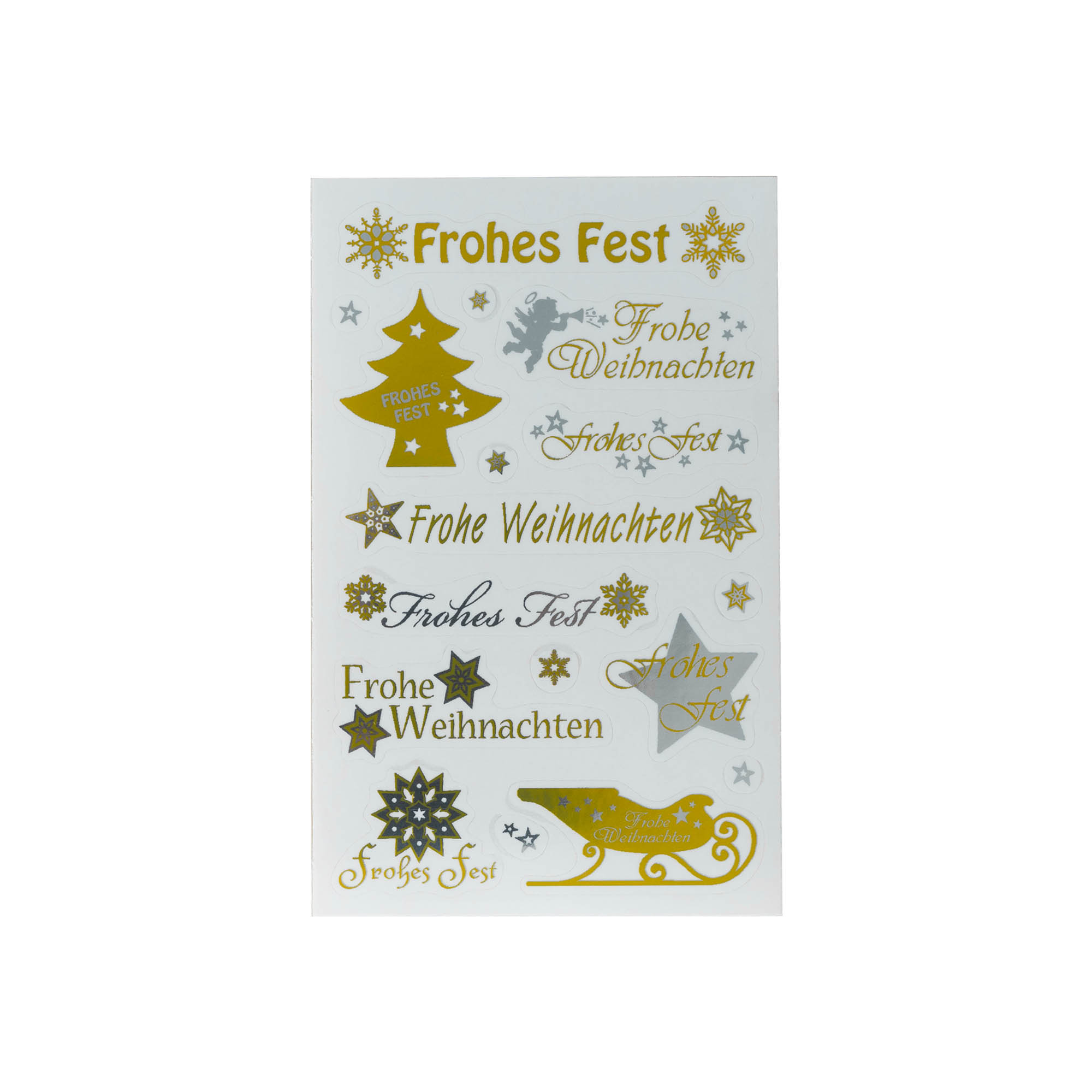 Zweckform stickers 'Kerst', papier, goud-zilver Zweckform stickers 'Kerst', papier, goud-zilver