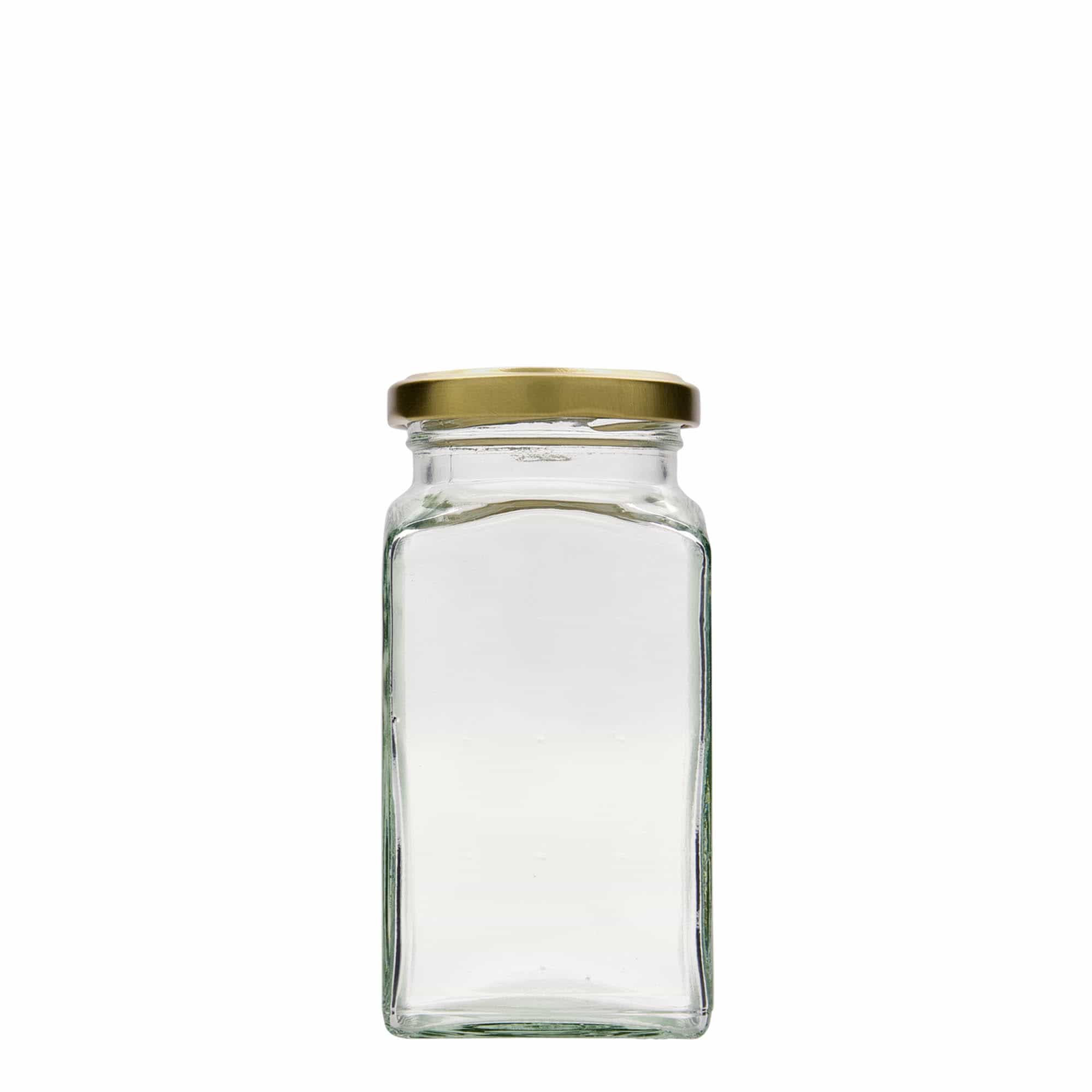 Vierkante pot, 312 ml, monding: twist-off (TO 58)
