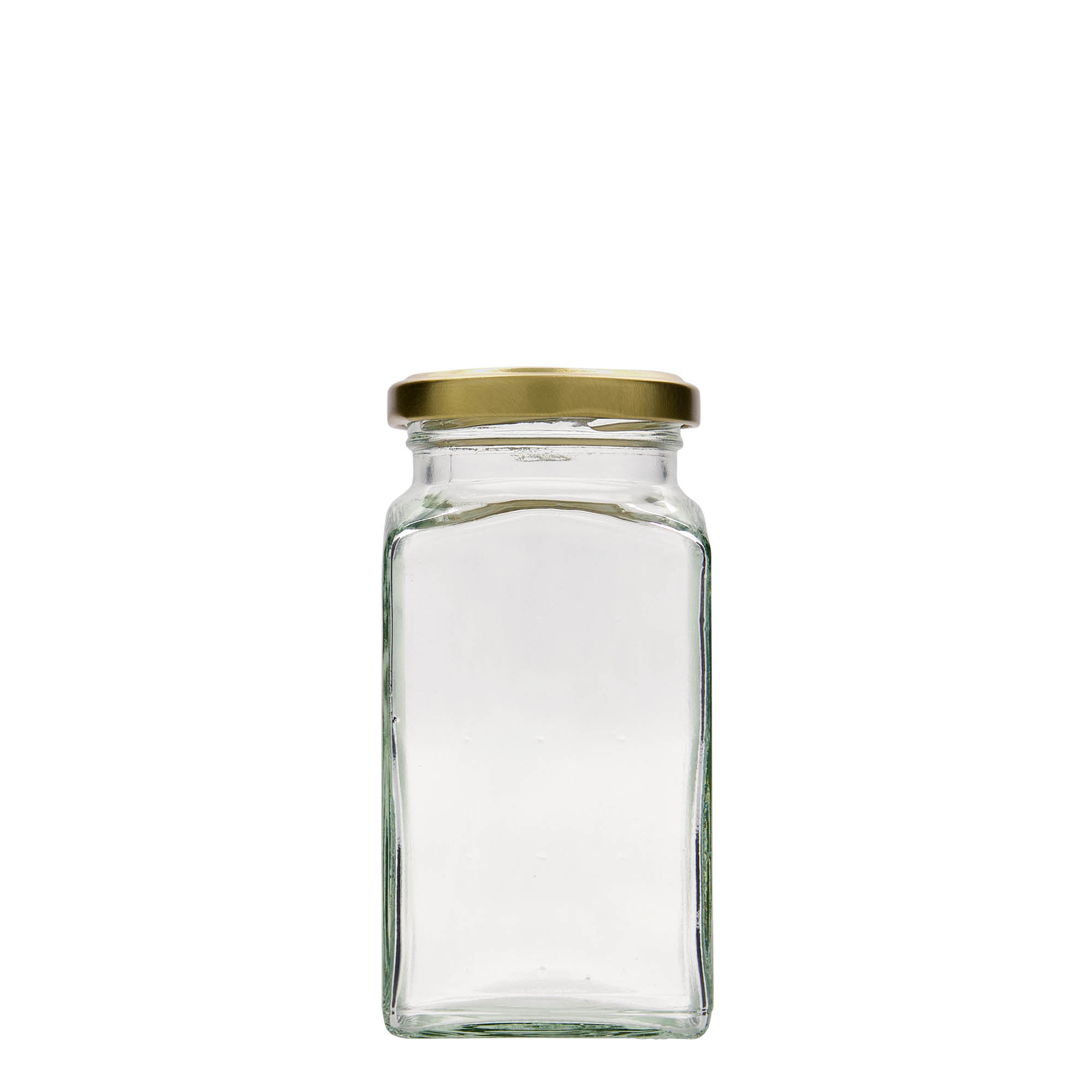 Vierkante pot, 312 ml, monding: twist-off (TO 58) Vierkante pot, 312 ml, monding: twist-off (TO 58)
