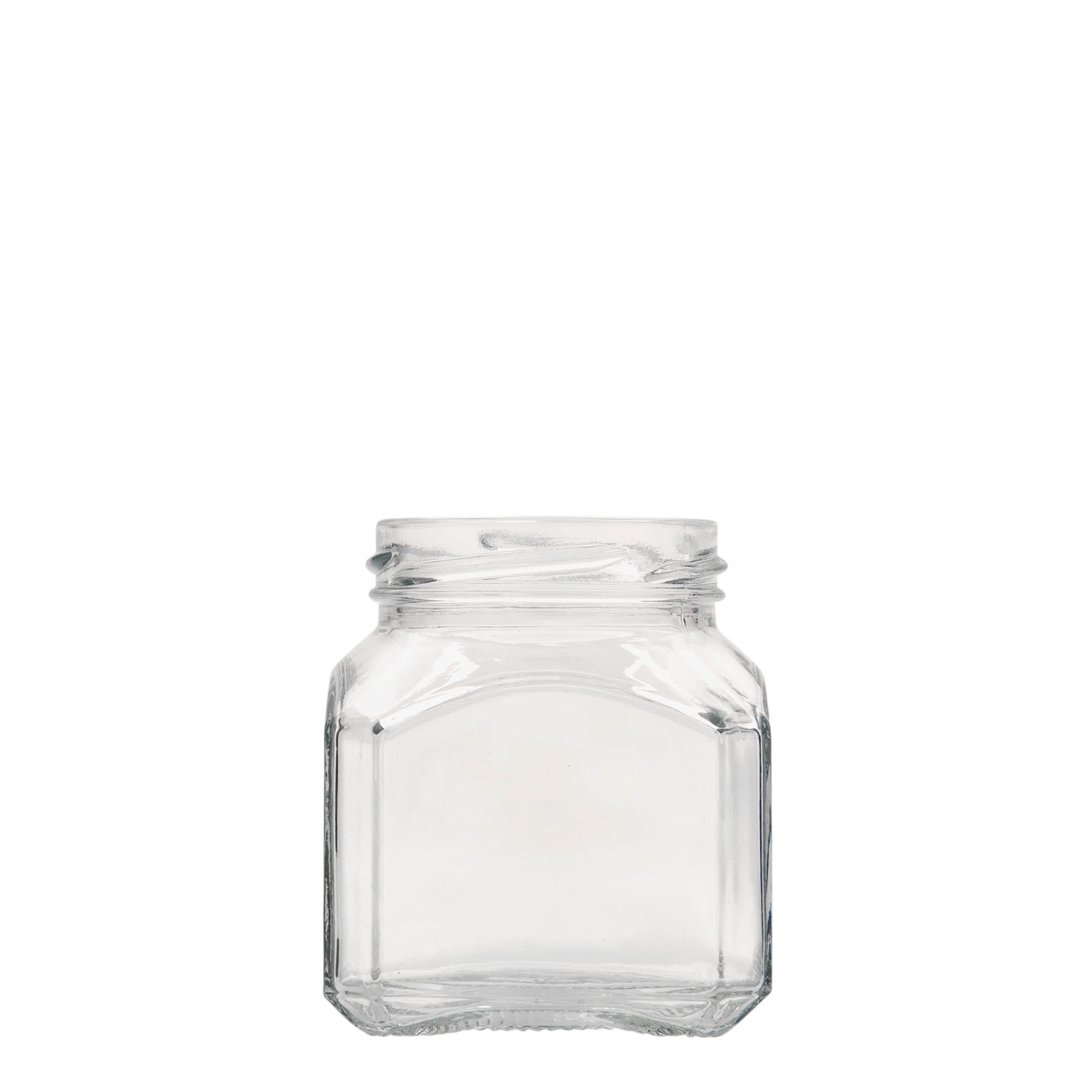 Vierkante pot 'Milaan', 212 ml, monding: twist-off (TO 58) Vierkante pot 'Milaan', 212 ml, monding: twist-off (TO 58)