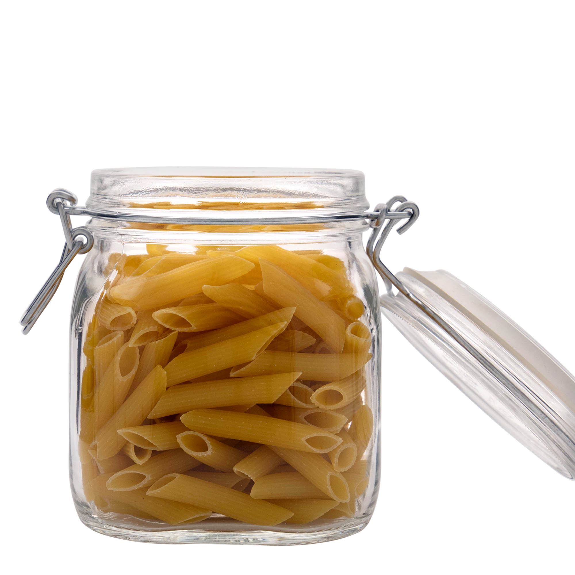 Pot met beugelsluiting 'Fido', 750 ml, vierkant, monding: beugelsluiting Pot met beugelsluiting 'Fido', 750 ml, vierkant, monding: beugelsluiting