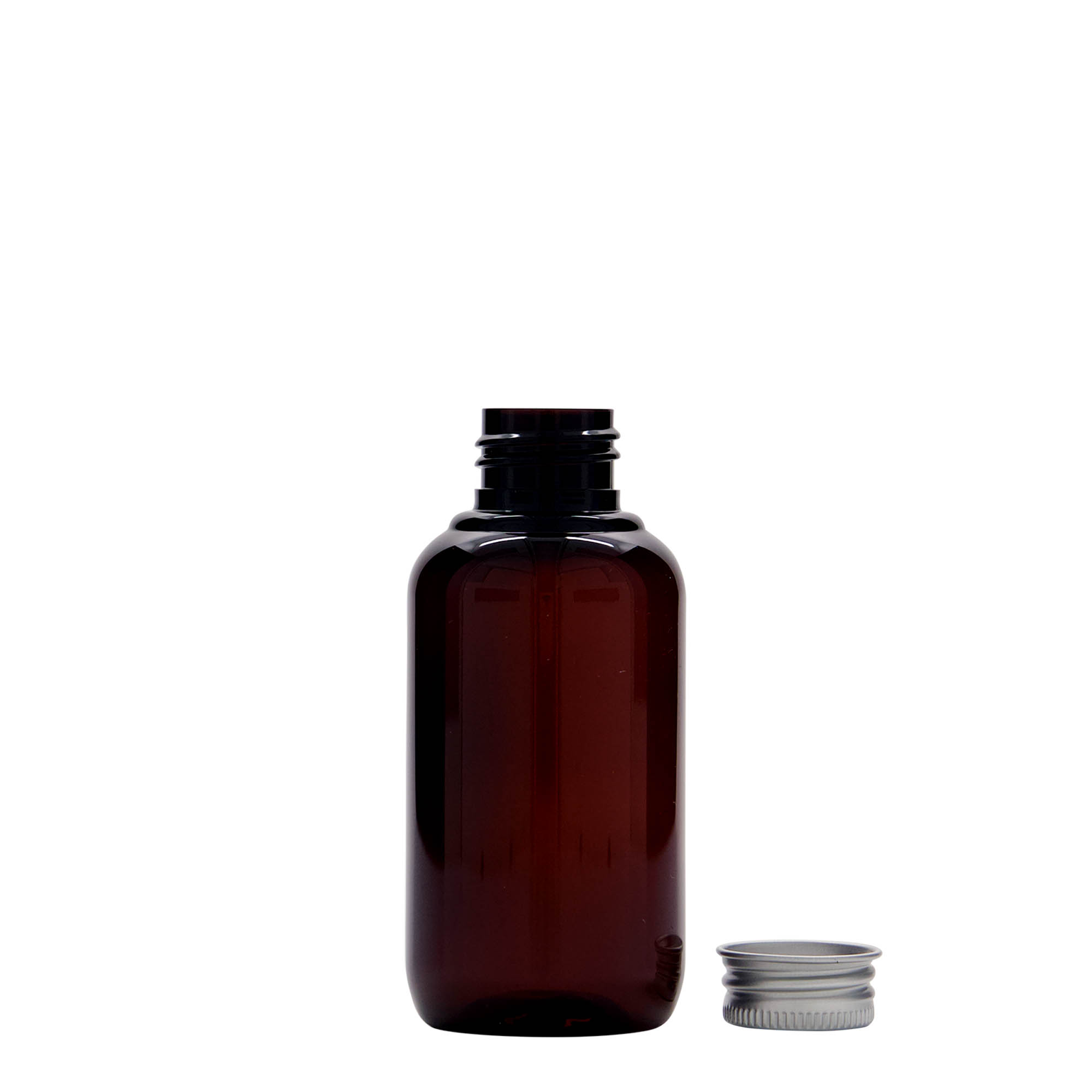 Plastic recyclingfles Victor's Best, 100 ml, PCR, bruin, monding: 24/410 Plastic recyclingfles Victor's Best, 100 ml, PCR, bruin, monding: 24/410