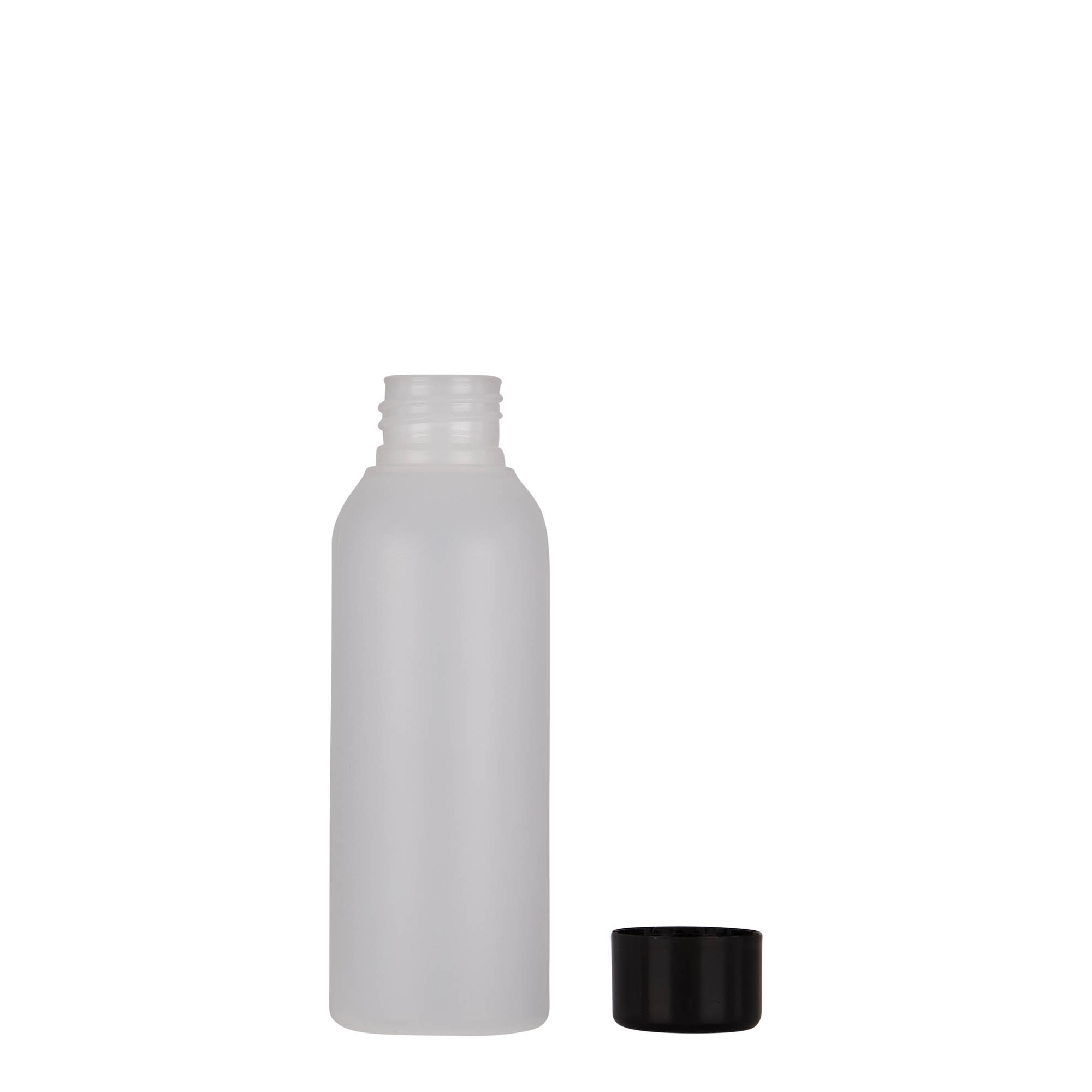 Bouteille en plastique 100 ml 'Tuffy', PEHD, nature, bouchage: 24/410