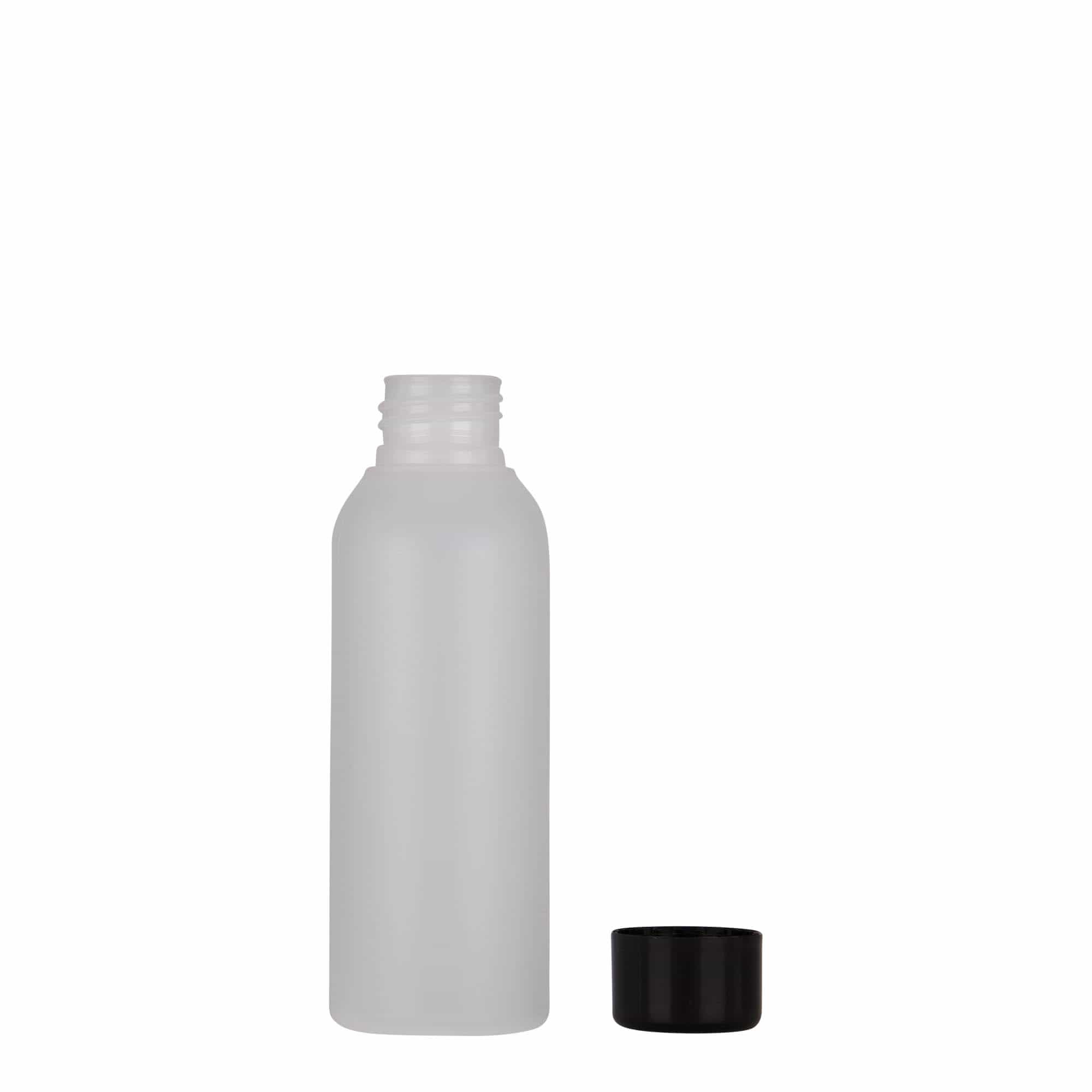 Bouteille en plastique 100 ml 'Tuffy', PEHD, nature, bouchage: 24/410