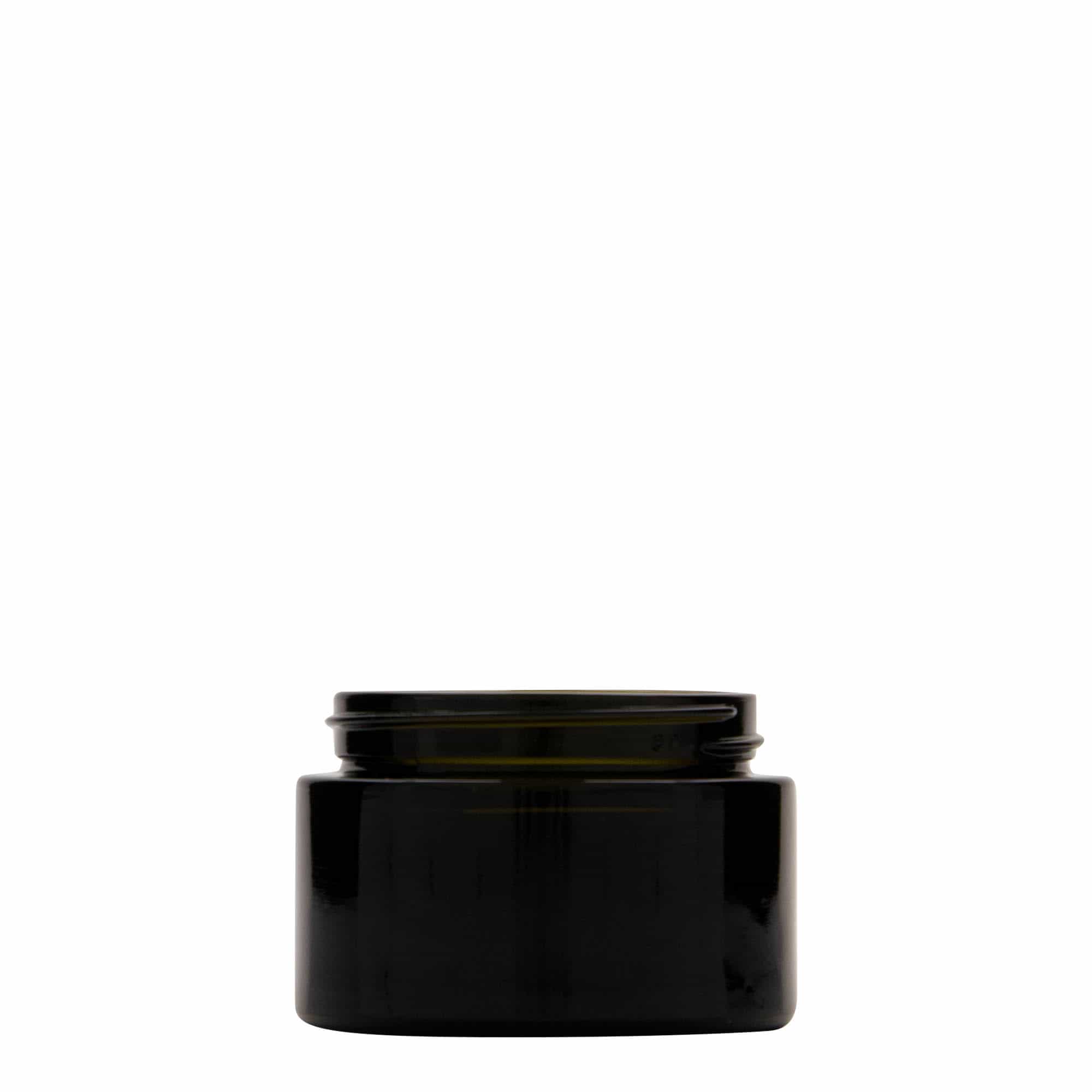 Pot recyclé 50 ml 'Floria', verre, vert antique, bouchage: 58/400