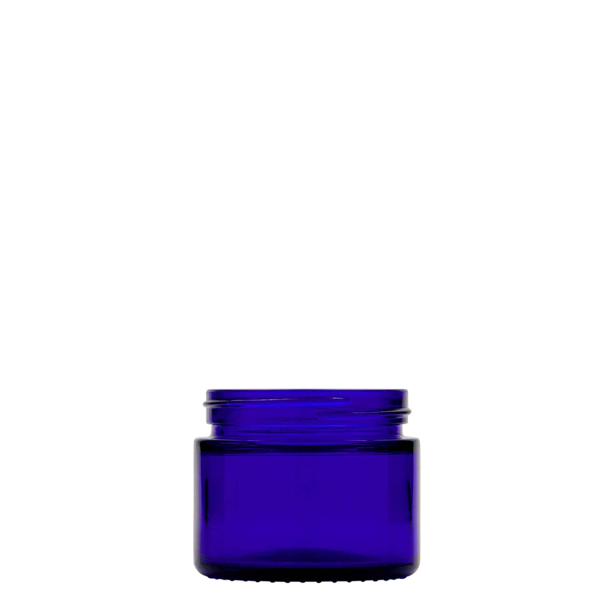 Potje 'Blue Edition', 50 ml, glas, koningsblauw, monding: schroefsluiting Potje 'Blue Edition', 50 ml, glas, koningsblauw, monding: schroefsluiting