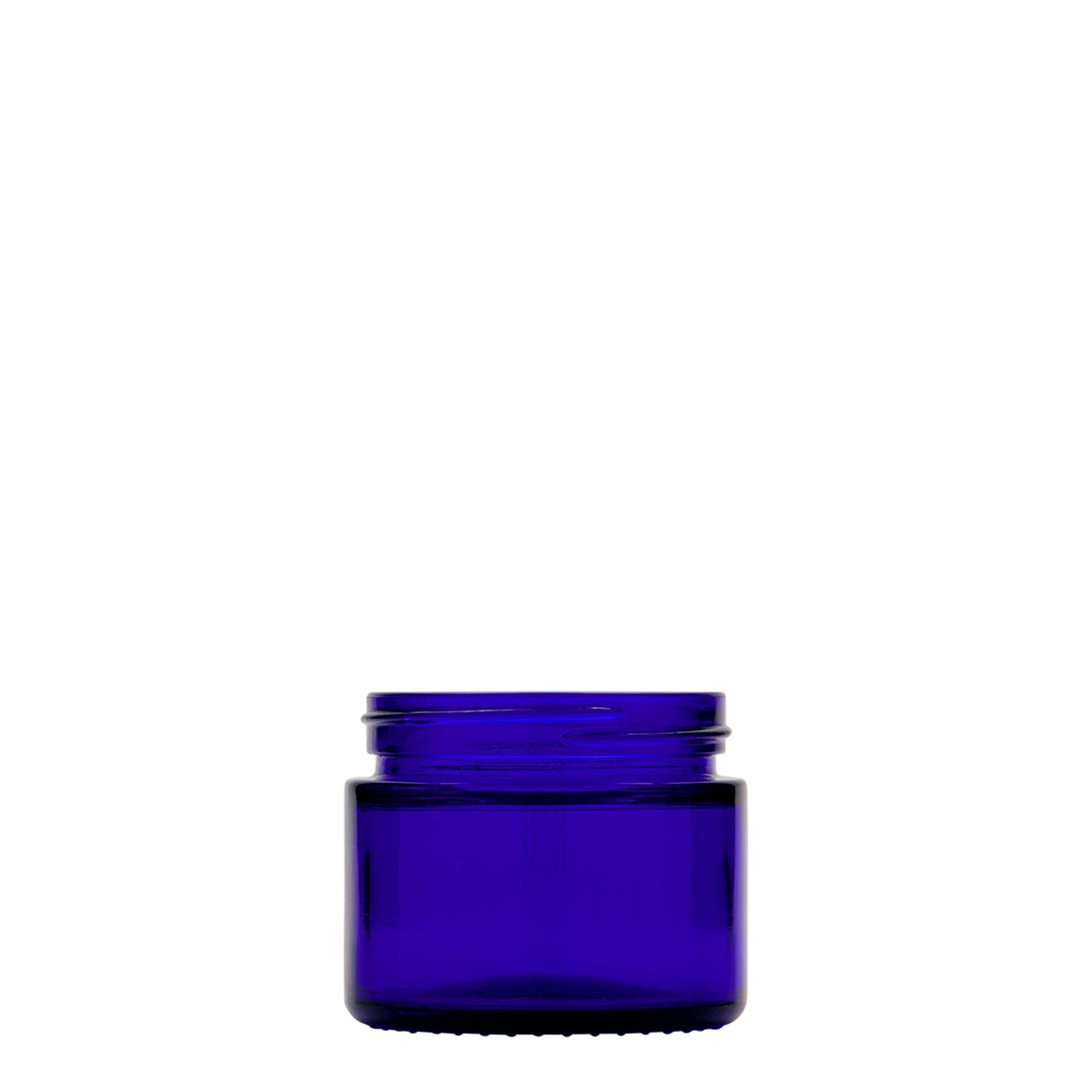 Pot 50 ml 'Blue Edition', verre, bleu roi, bouchage: Bougage à vis