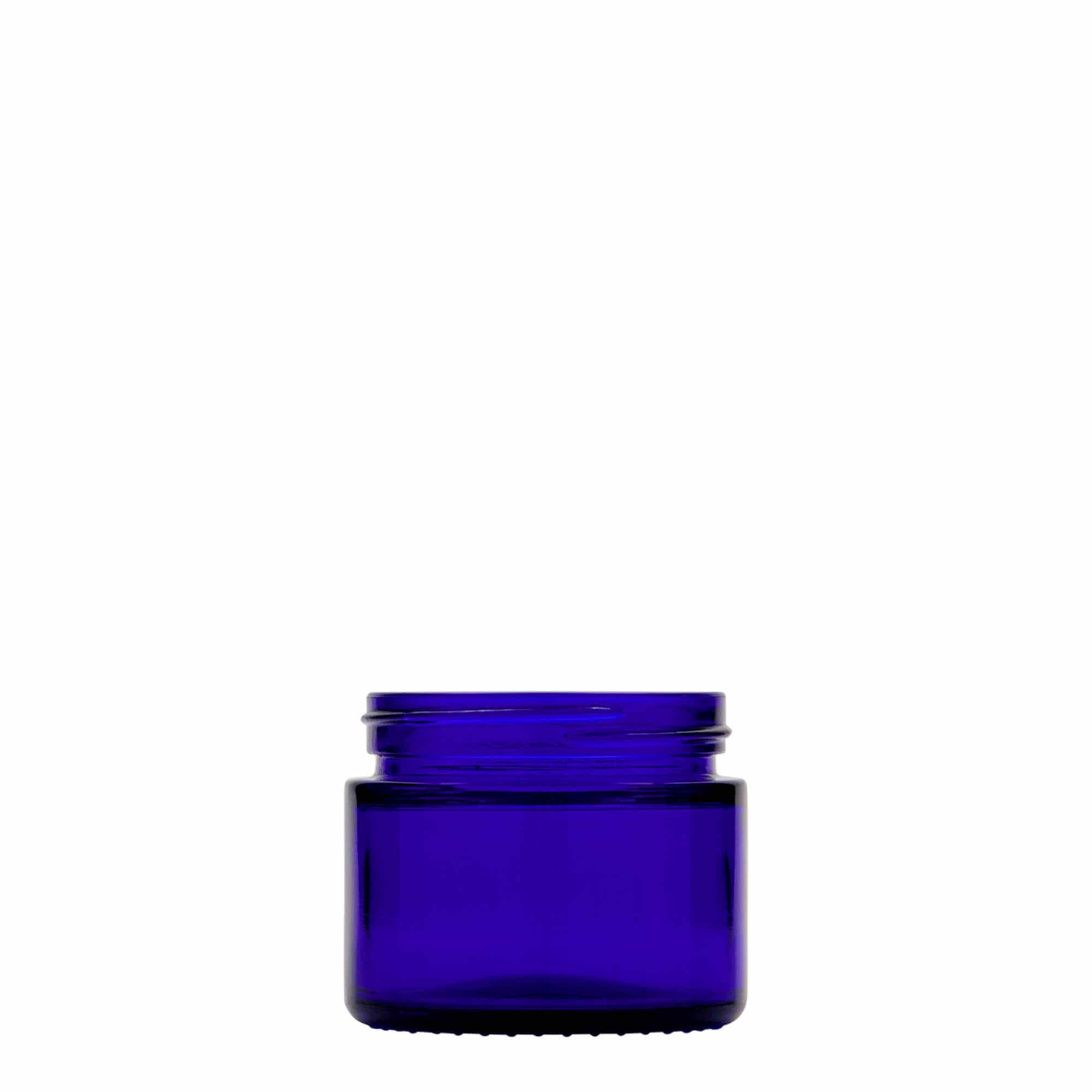Pot 50 ml « Blue Edition », verre, bleu roi, bouchage: Bougage à vis