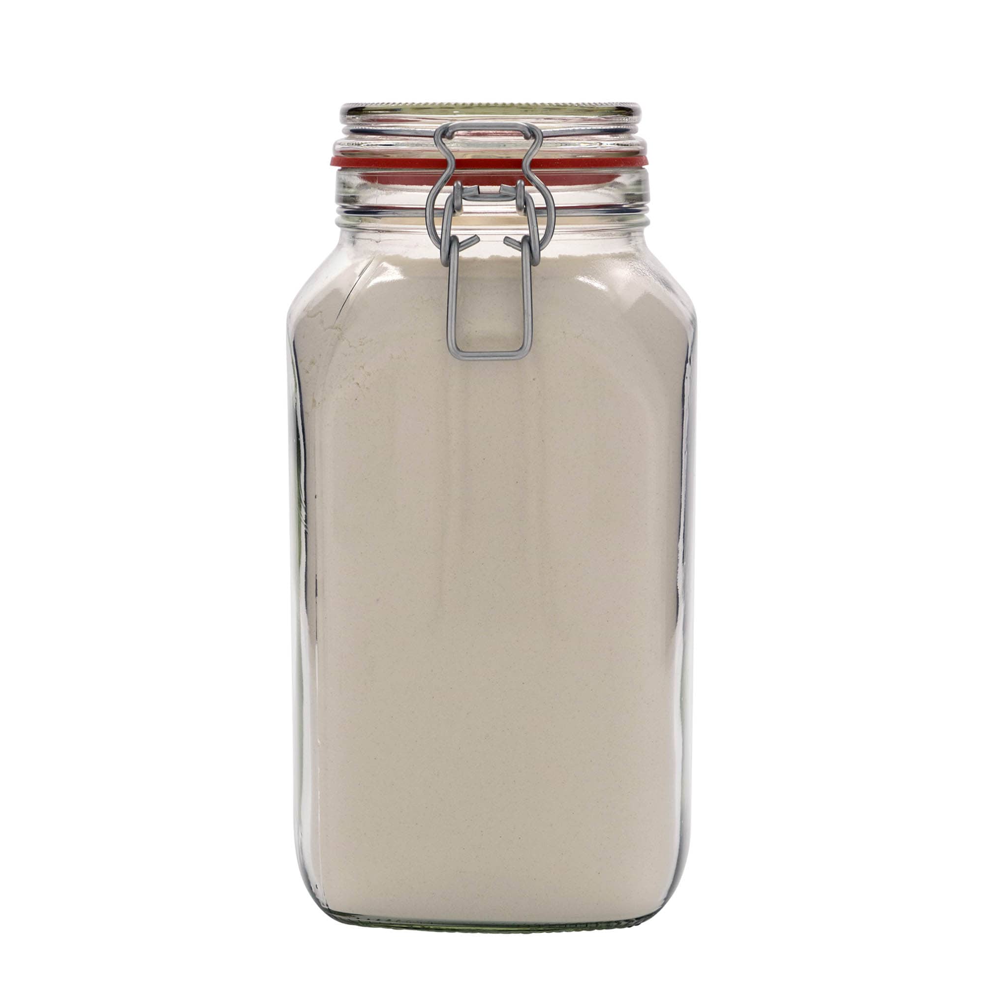 Bocal à fermeture mécanique 2 590 ml, carré, bouchage: bouchon mécanique