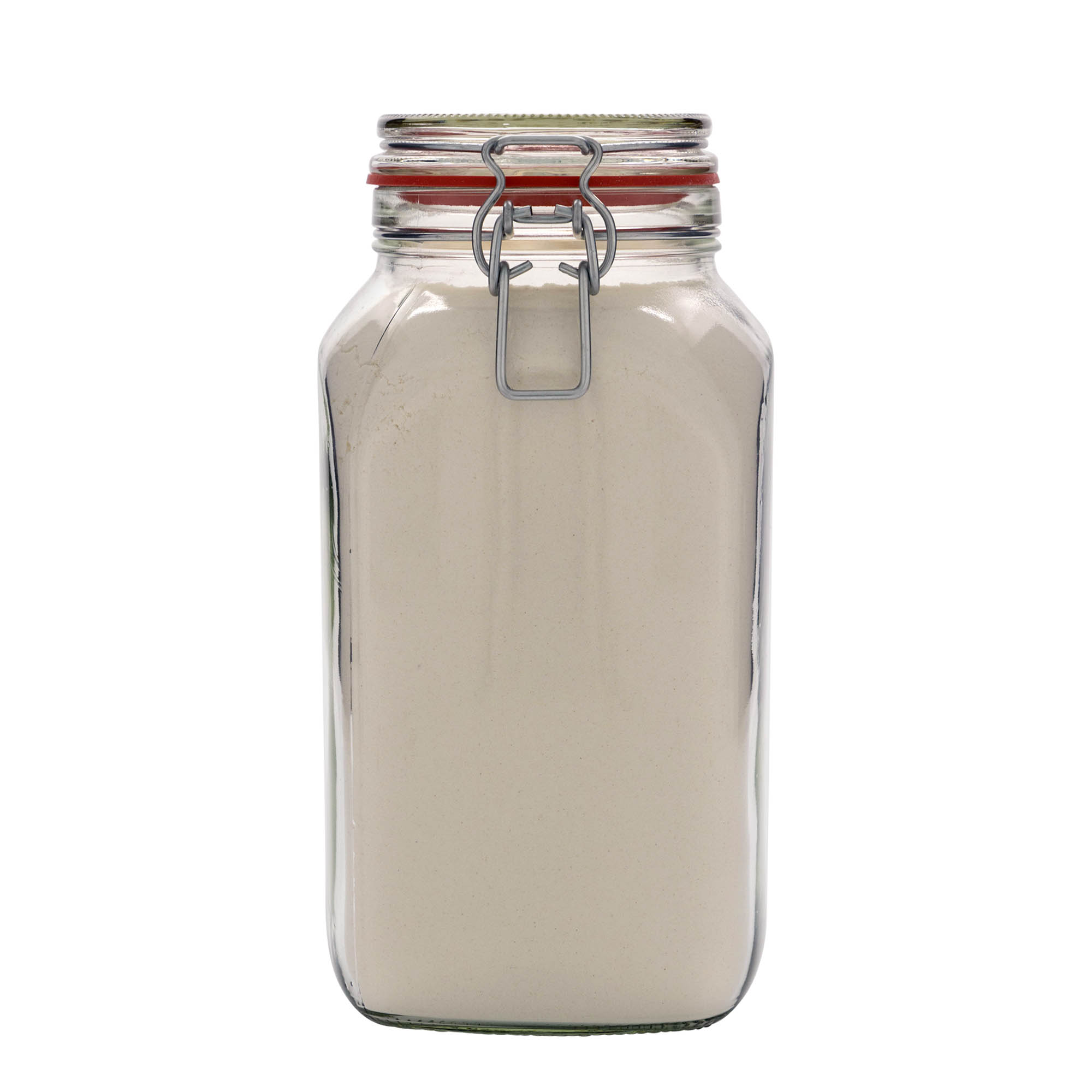 Pot met beugelsluiting, 2590 ml, vierkant, monding: beugelsluiting