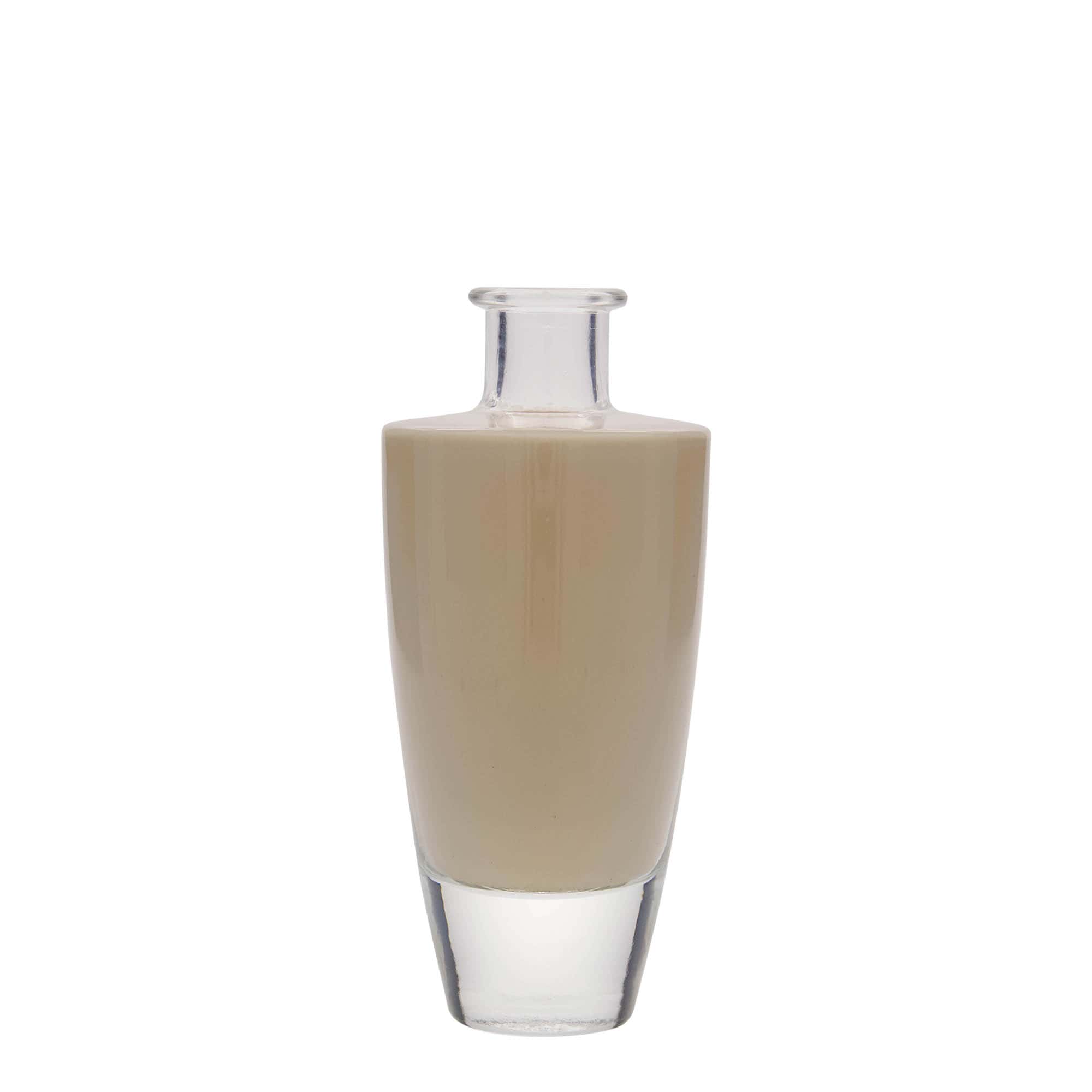Glazen fles 'Vanessa', 200 ml, ovaal, monding: kurk