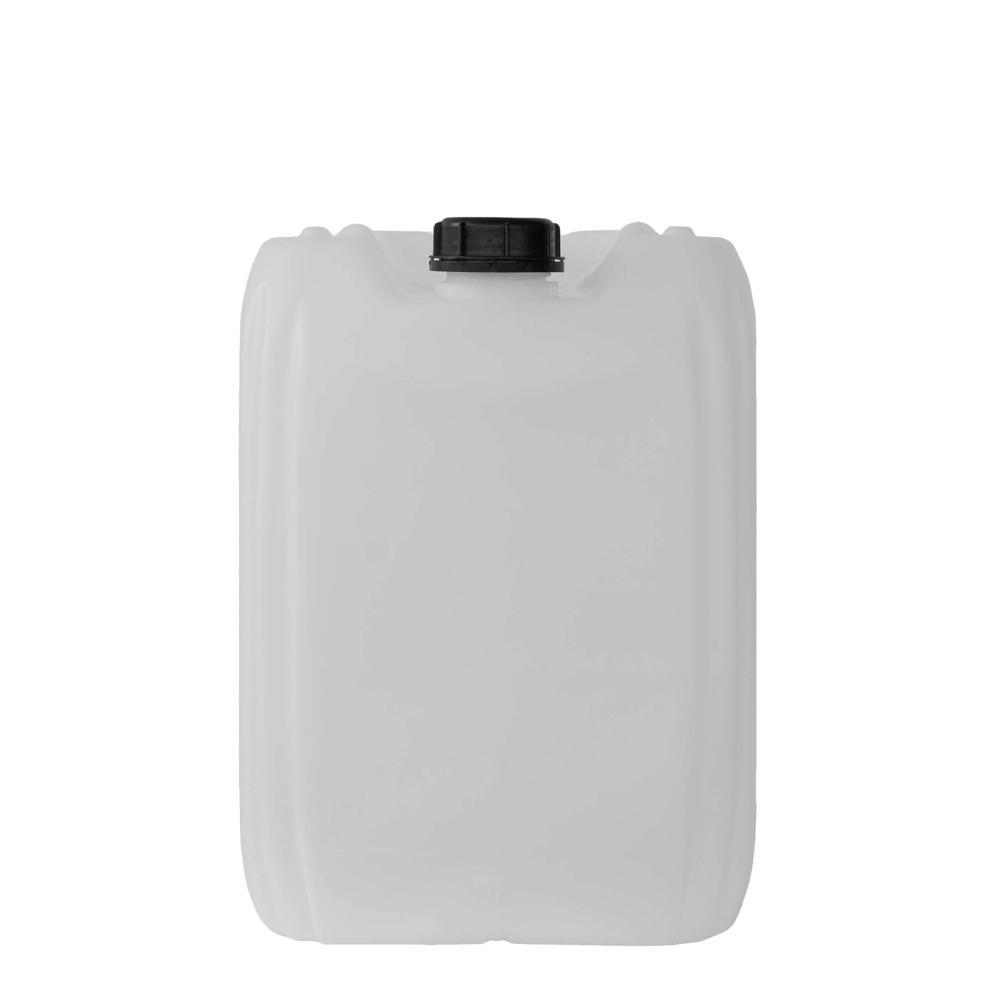 Bidon 25 l, rectangulaire, plastique PEHD, nature, bouchage: ND 60 Bidon 25 l, rectangulaire, plastique PEHD, nature, bouchage: ND 60