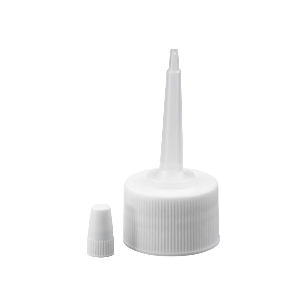 Schroefsluiting met applicator, PP-kunststof, wit, voor monding: 24/410 Schroefsluiting met applicator, PP-kunststof, wit, voor monding: 24/410