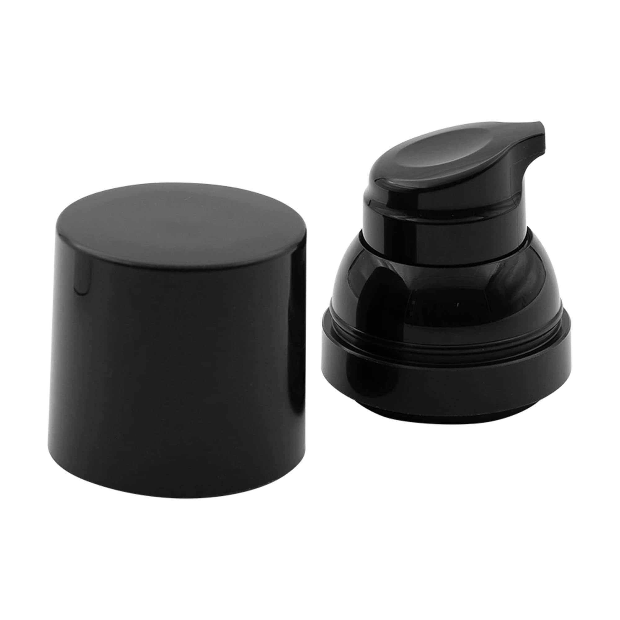 Flacon airless tête de pompe 'Mezzo', plastique PP, noir