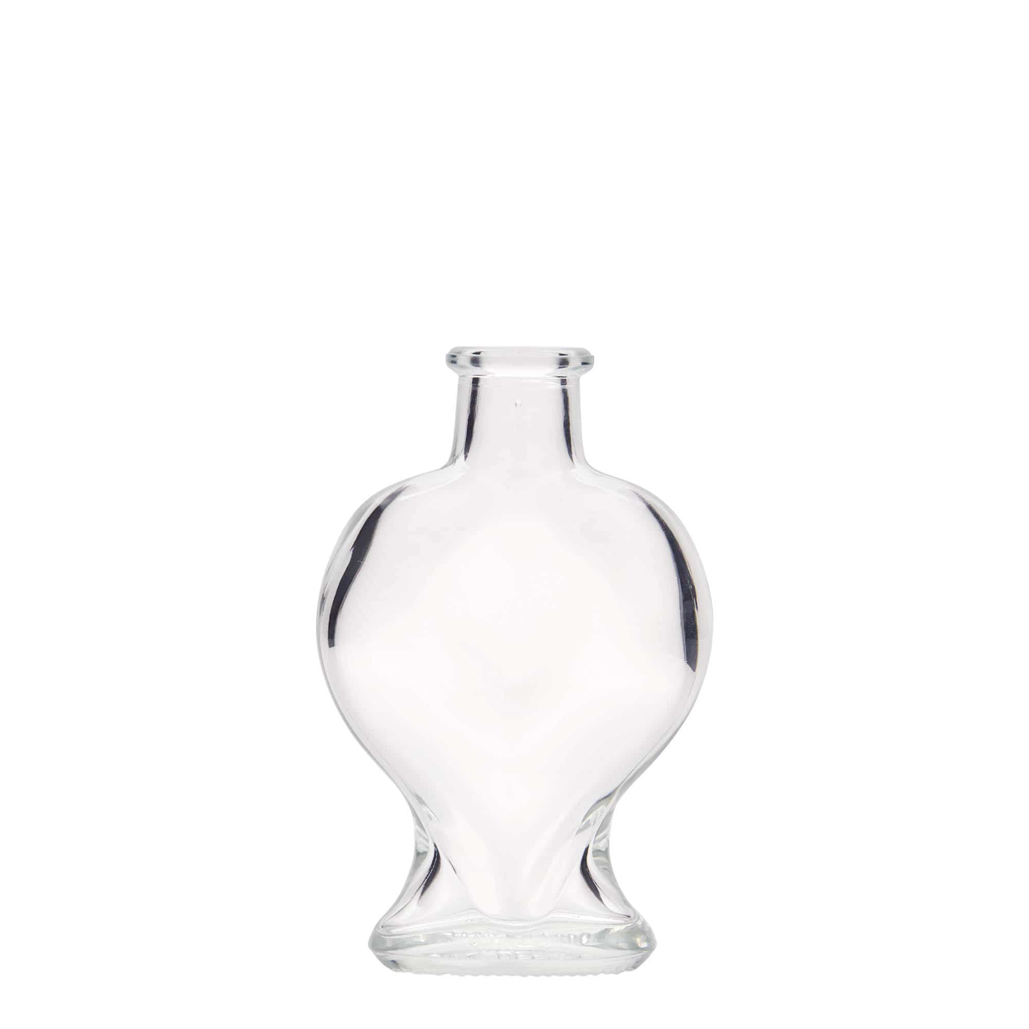 Bouteille en verre 100 ml « Cœur », bouchage: bouchon