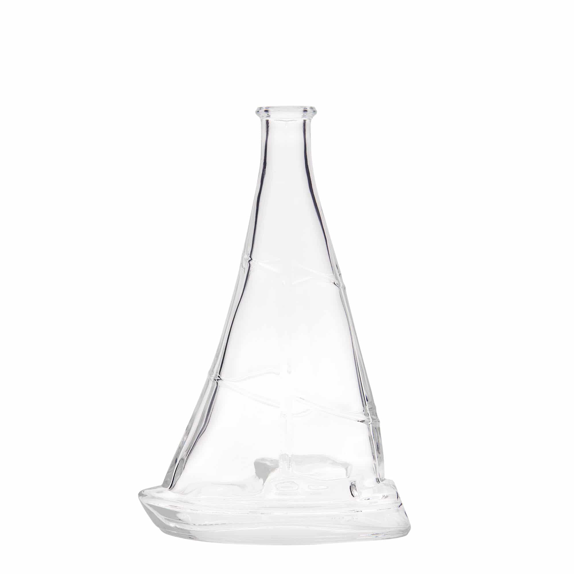 Glazen fles 'Zeilboot', 350 ml, monding: kurk Glazen fles 'Zeilboot', 350 ml, monding: kurk