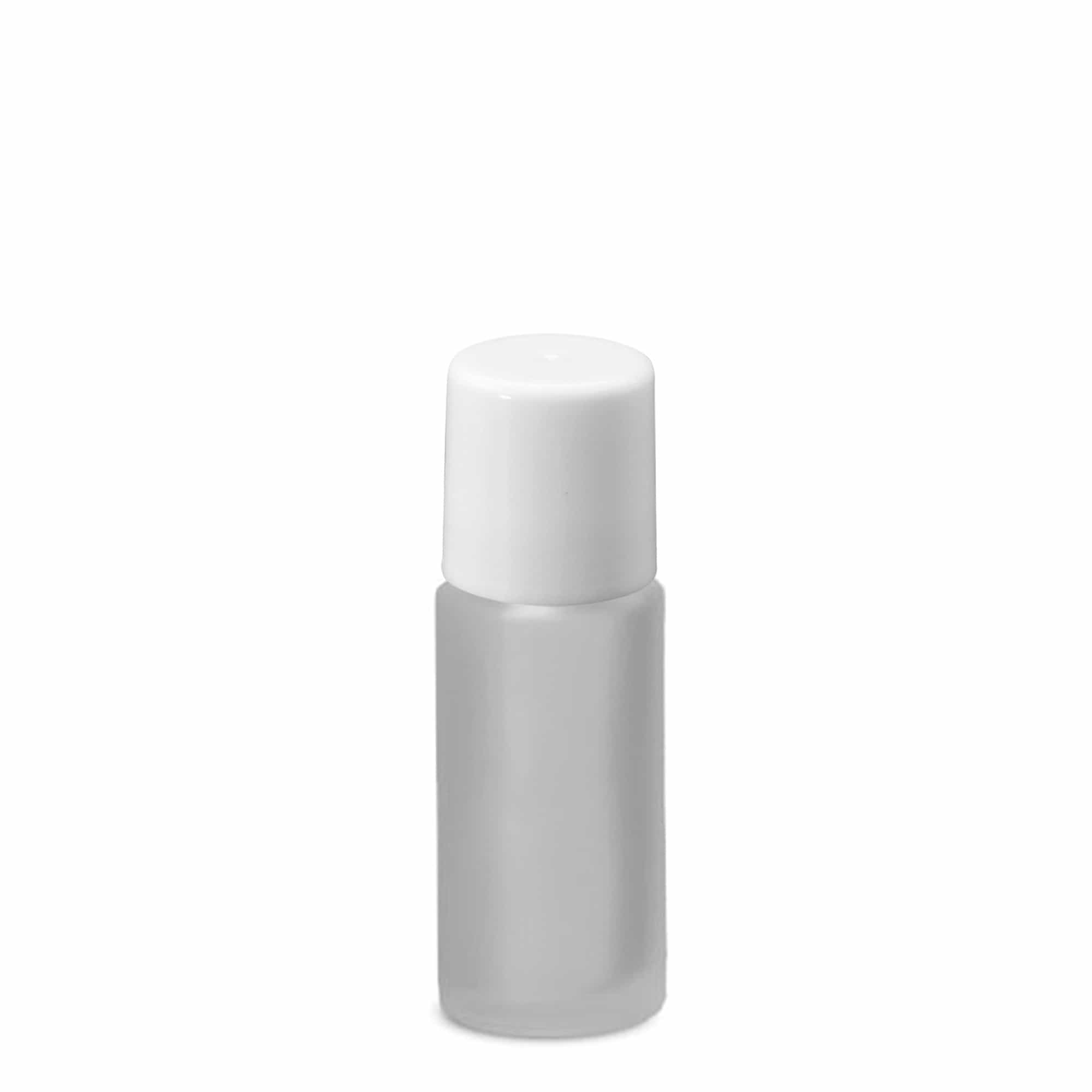 Flacon roll-on 50 ml, verre, givré, goulot : bouchon à vis