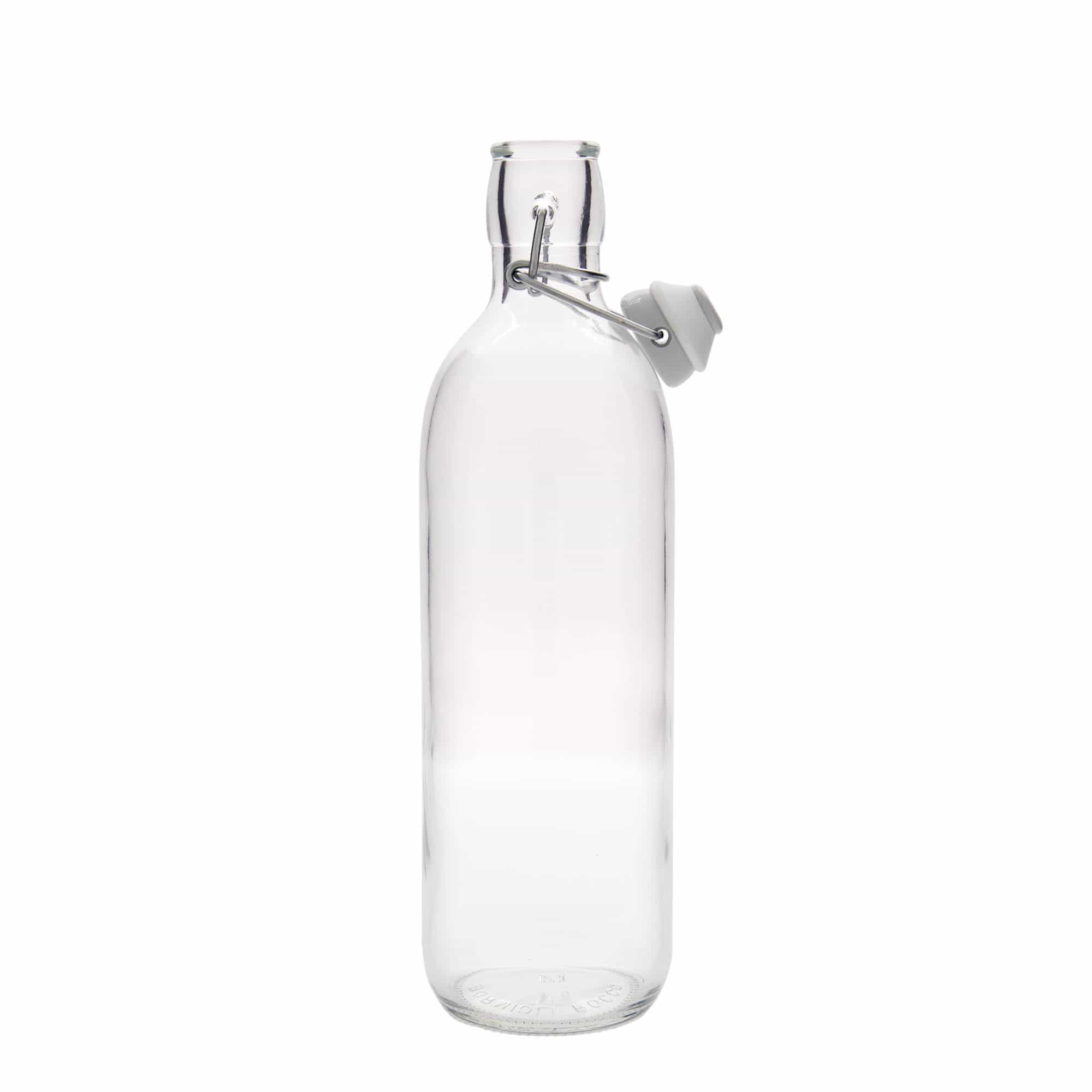 Glazen fles 'Emilia', 1000 ml, monding: beugelsluiting Glazen fles 'Emilia', 1000 ml, monding: beugelsluiting