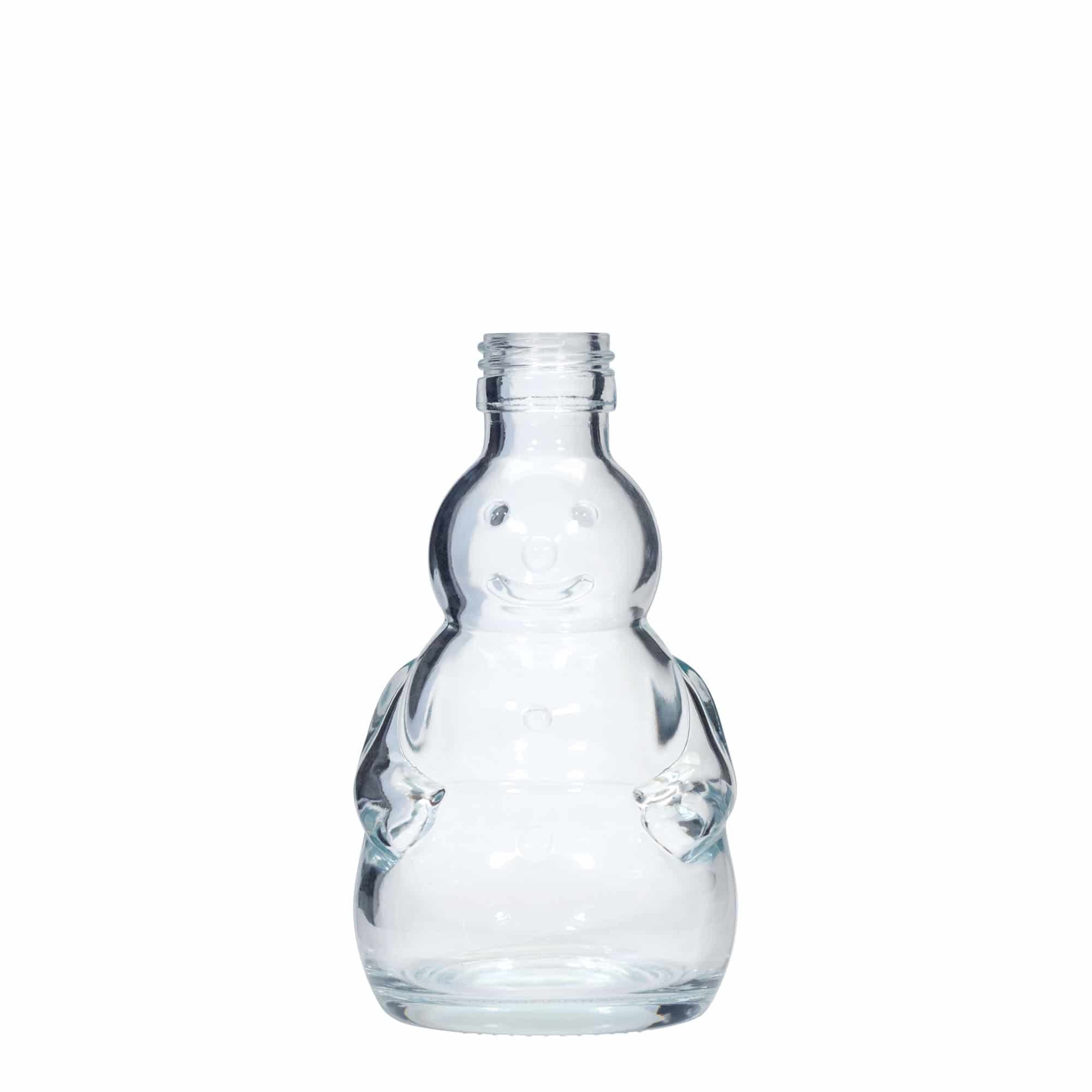 200 ml glazen fles 'Sneeuwman', monding: PP 28 200 ml glazen fles 'Sneeuwman', monding: PP 28