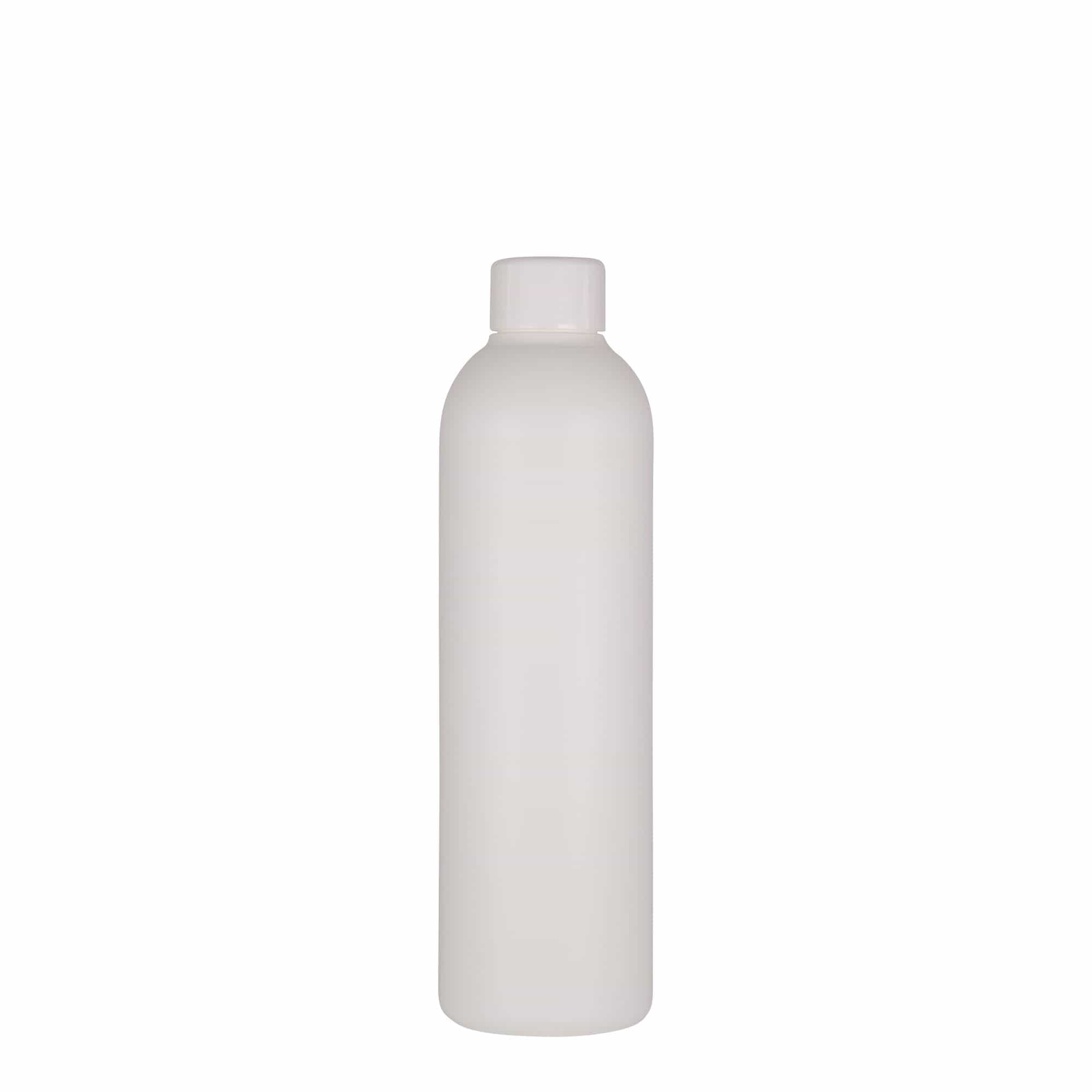 Bouteille en plastique 250 ml 'Tuffy', PEHD, blanche, bouchage: 24/410