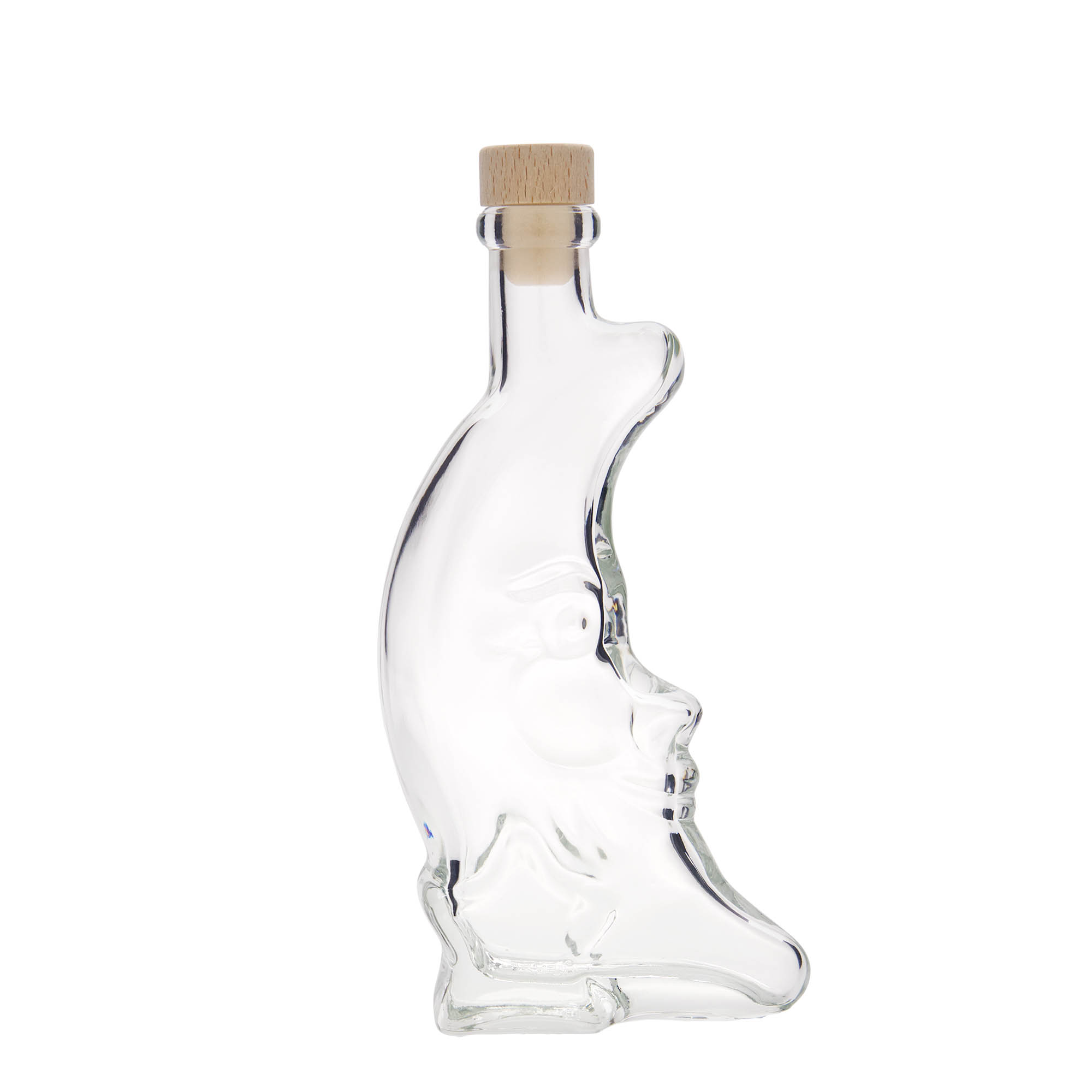 Glazen fles 'Maan', 200 ml, monding: kurk Glazen fles 'Maan', 200 ml, monding: kurk