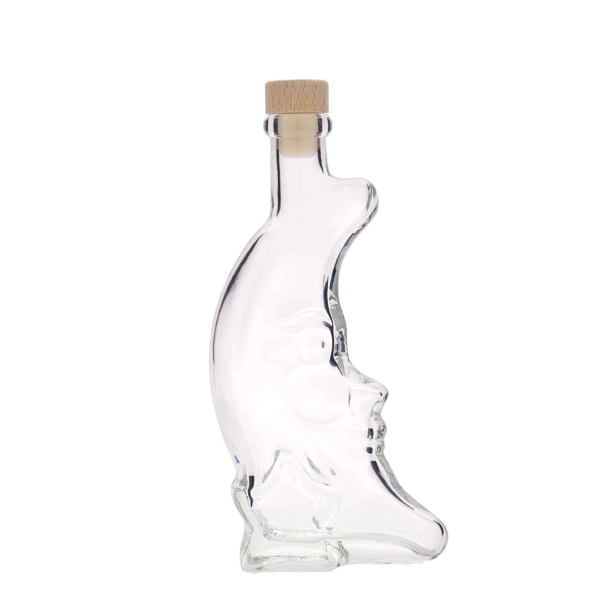 Glazen fles 'Maan', 200 ml, monding: kurk
