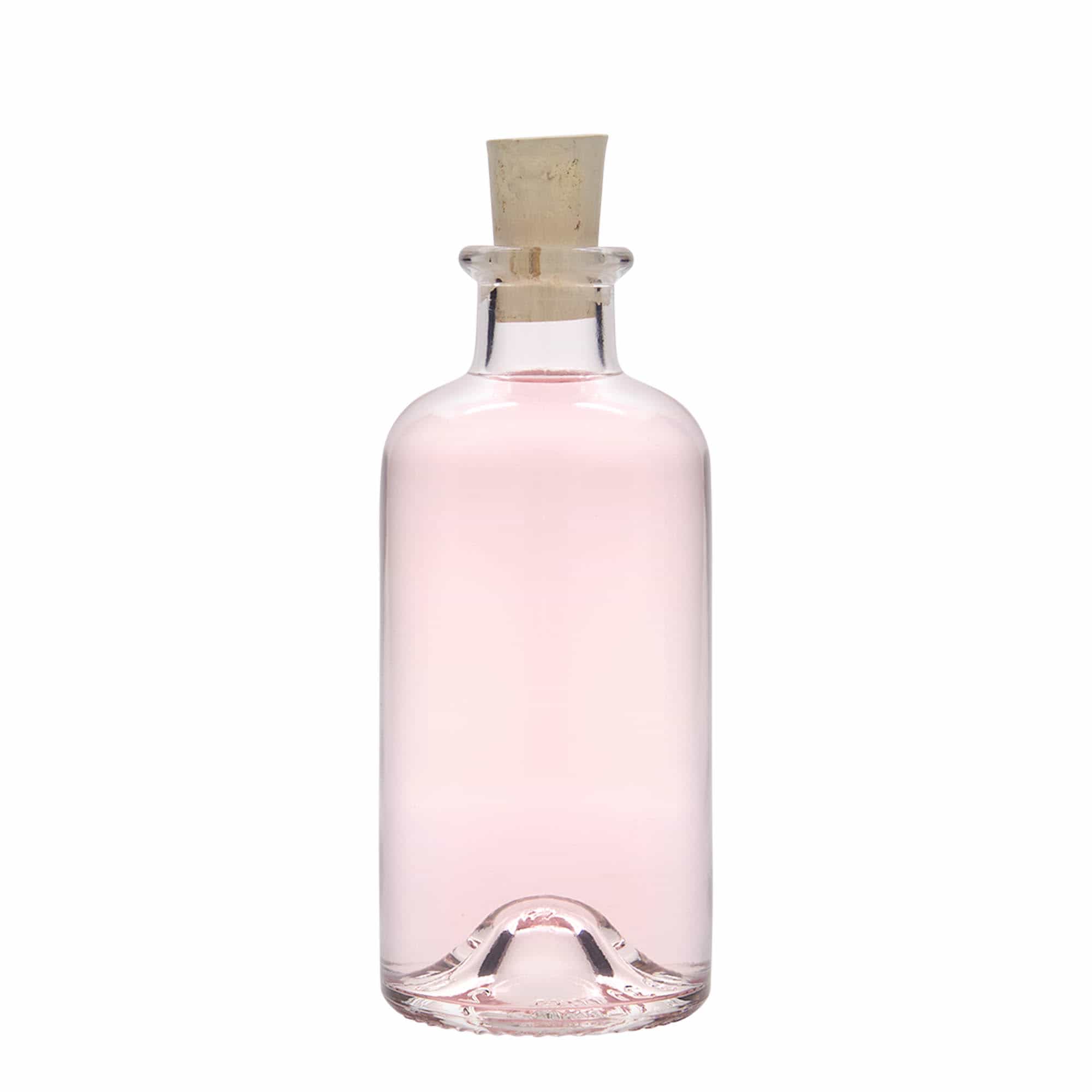 Glazen fles Apotheker, 200 ml, monding: kurk