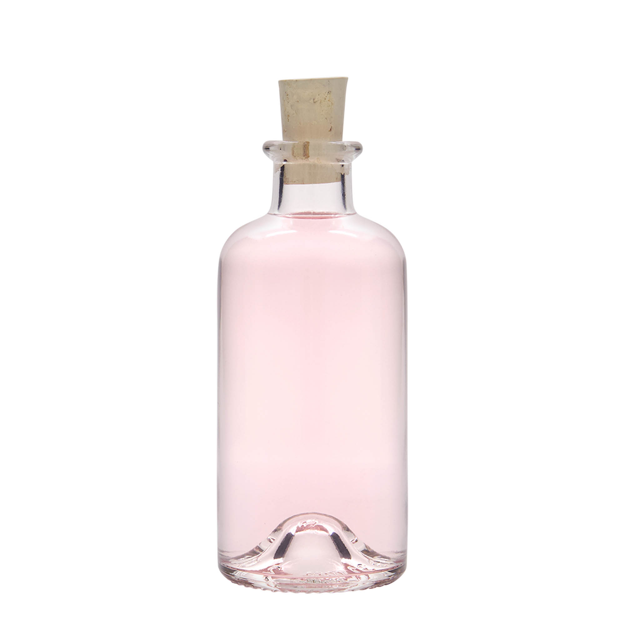 Glazen fles Apotheker, 200 ml, monding: kurk