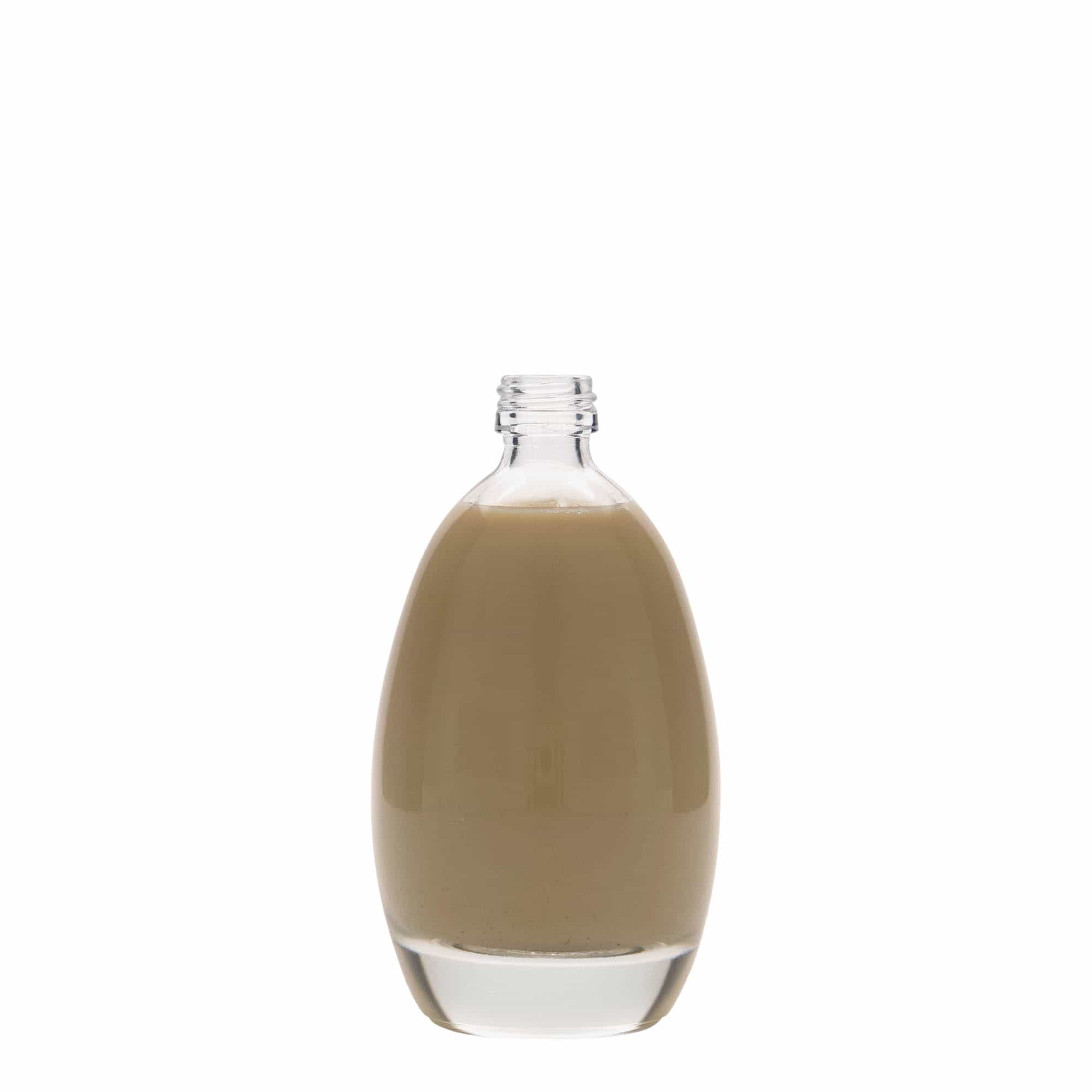 Glazen fles 'Ei', 100 ml, monding: PP 18