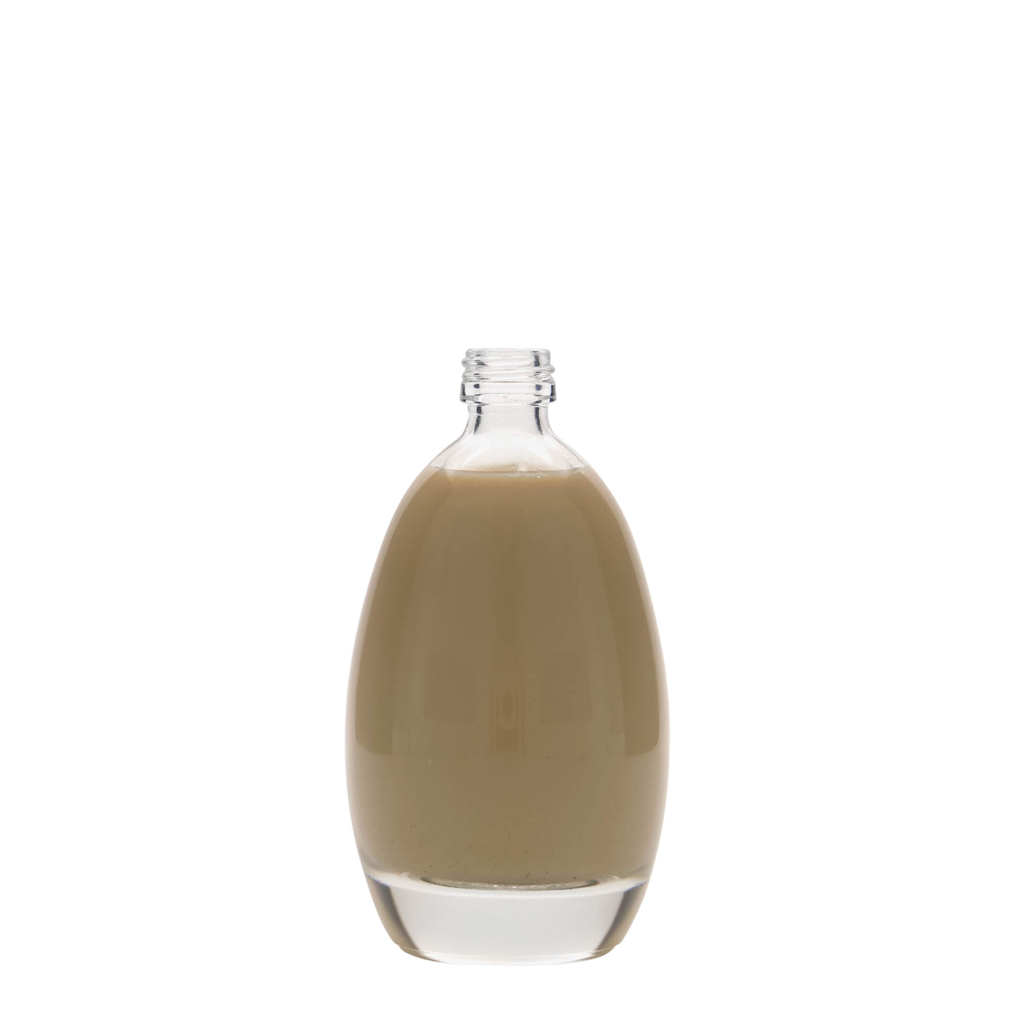 Bouteille en verre 100 ml « Œuf », bouchage: PP 18