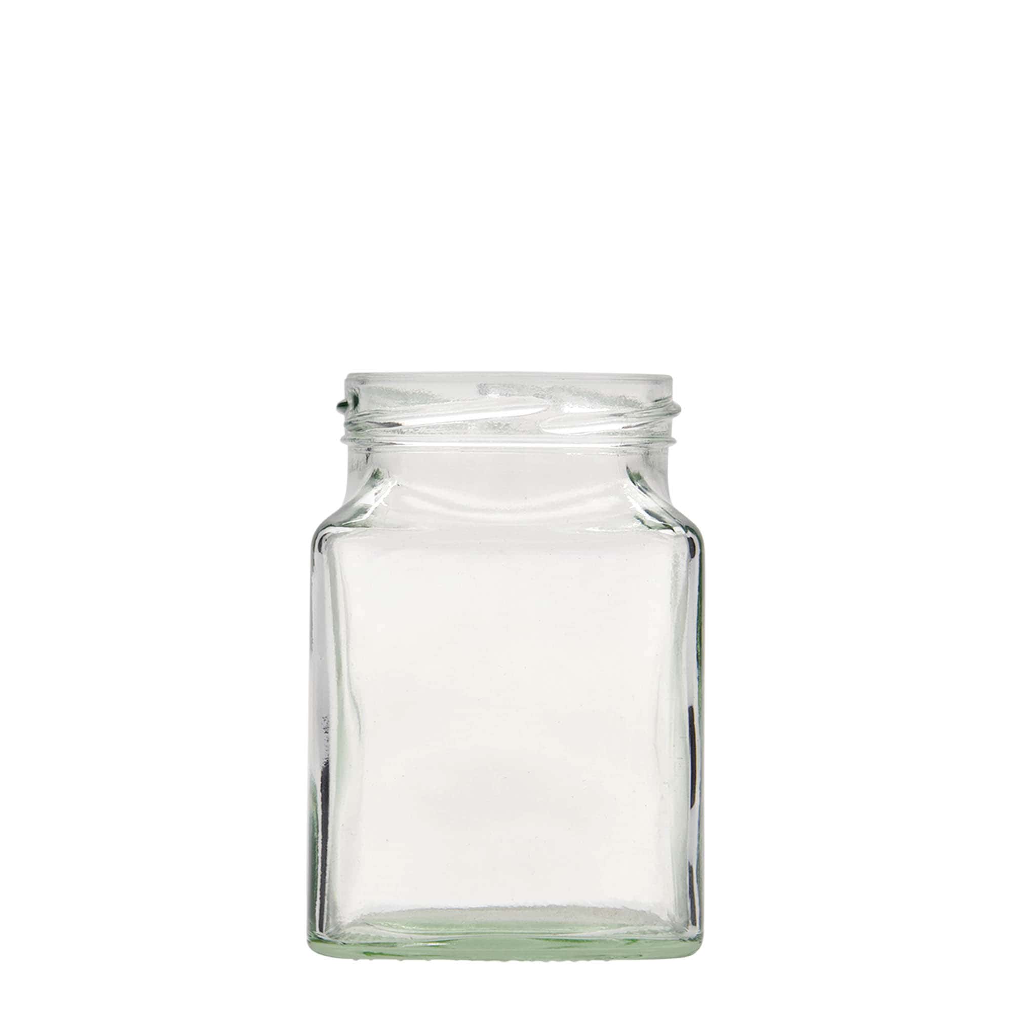 Vierkante pot, 314 ml, monding: twist-off (TO 63)