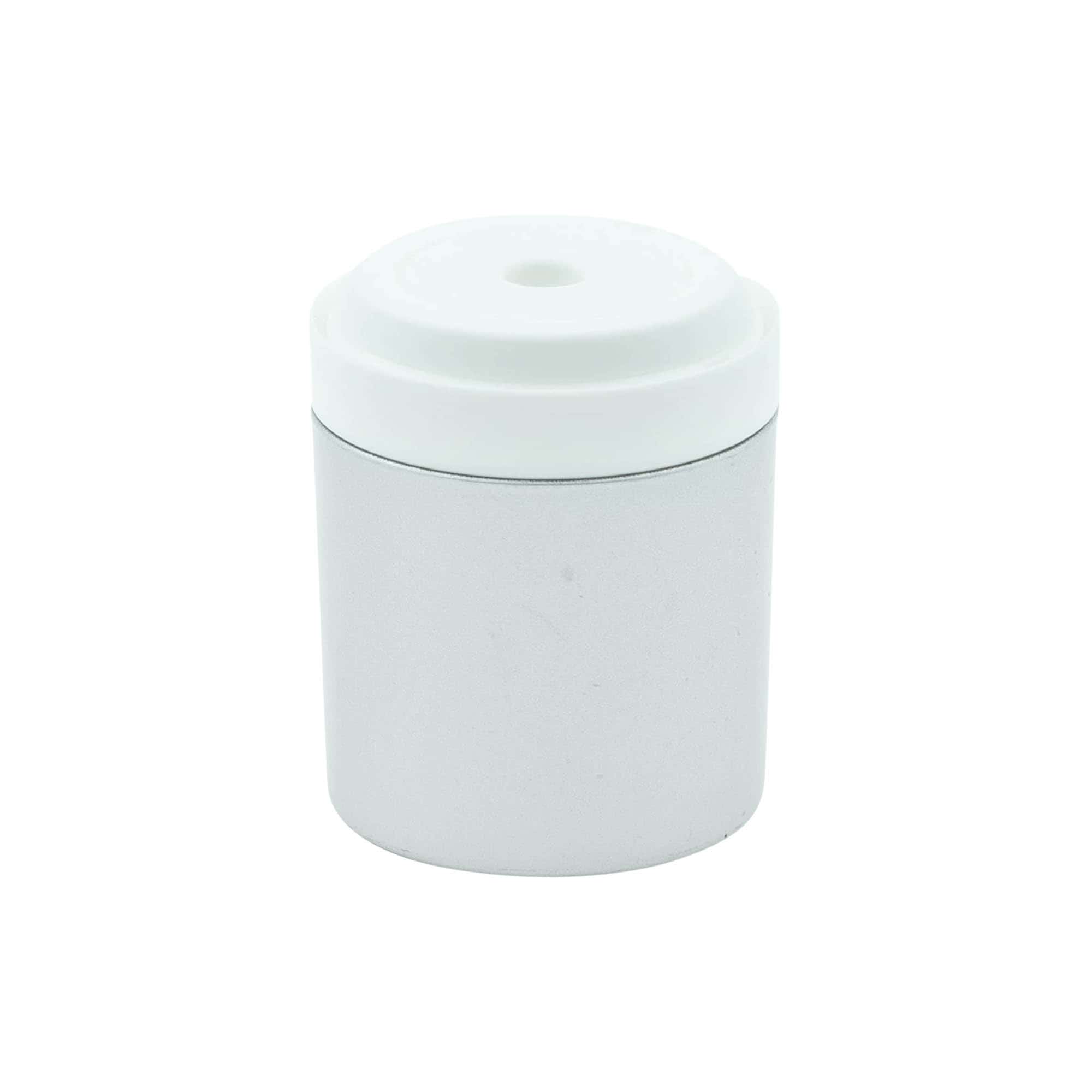 Flacon airless tête de pompe 'Mezzo', plastique PP, argenté