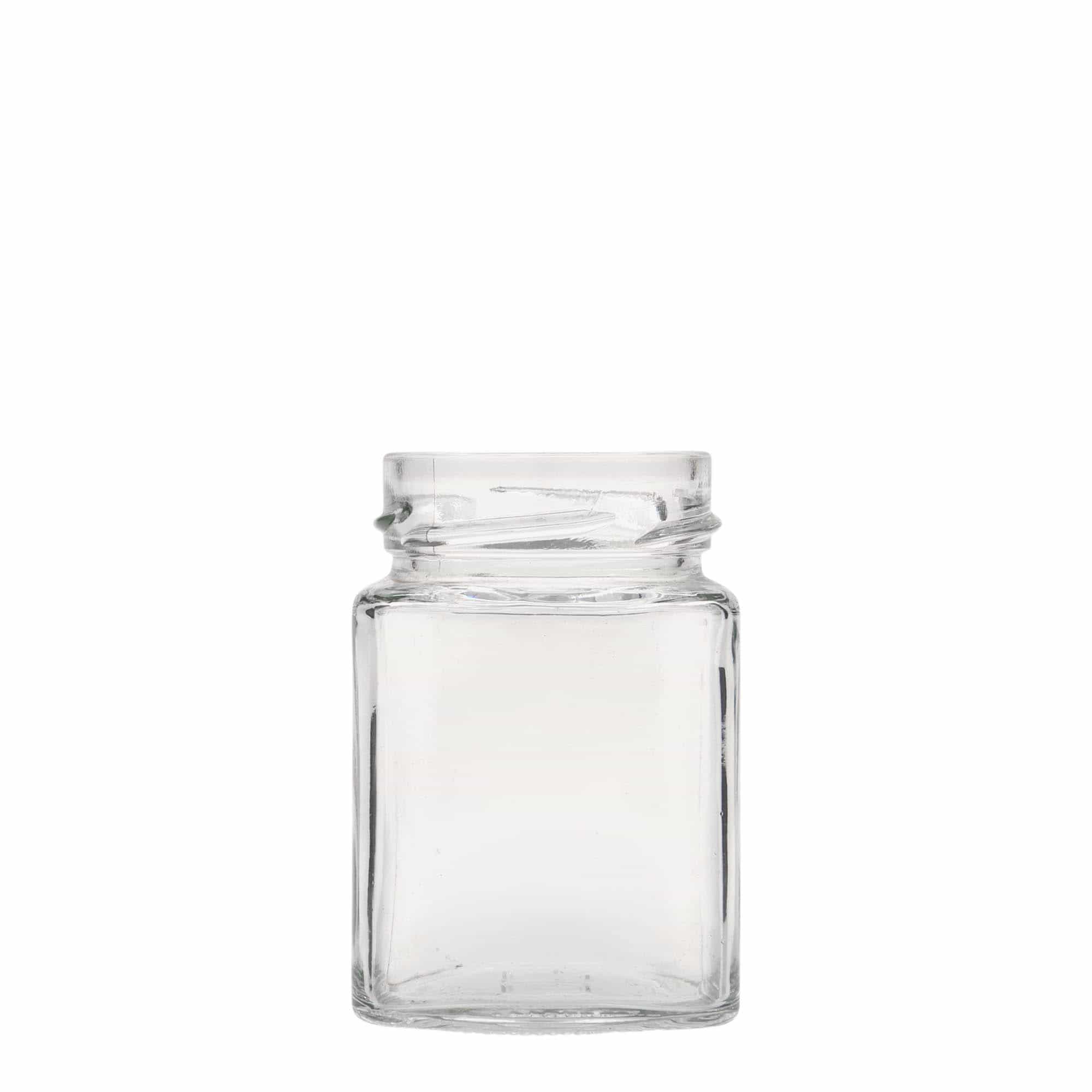 Vierkante pot 'Funny', 212 ml, monding: deep-twist-off (DTO 58) Vierkante pot 'Funny', 212 ml, monding: deep-twist-off (DTO 58)
